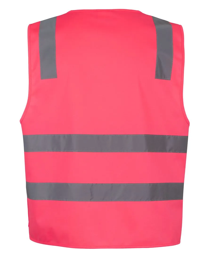 6DNSZ -  JB's Wear - Hi-Vis Zip Safety Vest (Day/Night) With Side Utility Pockets