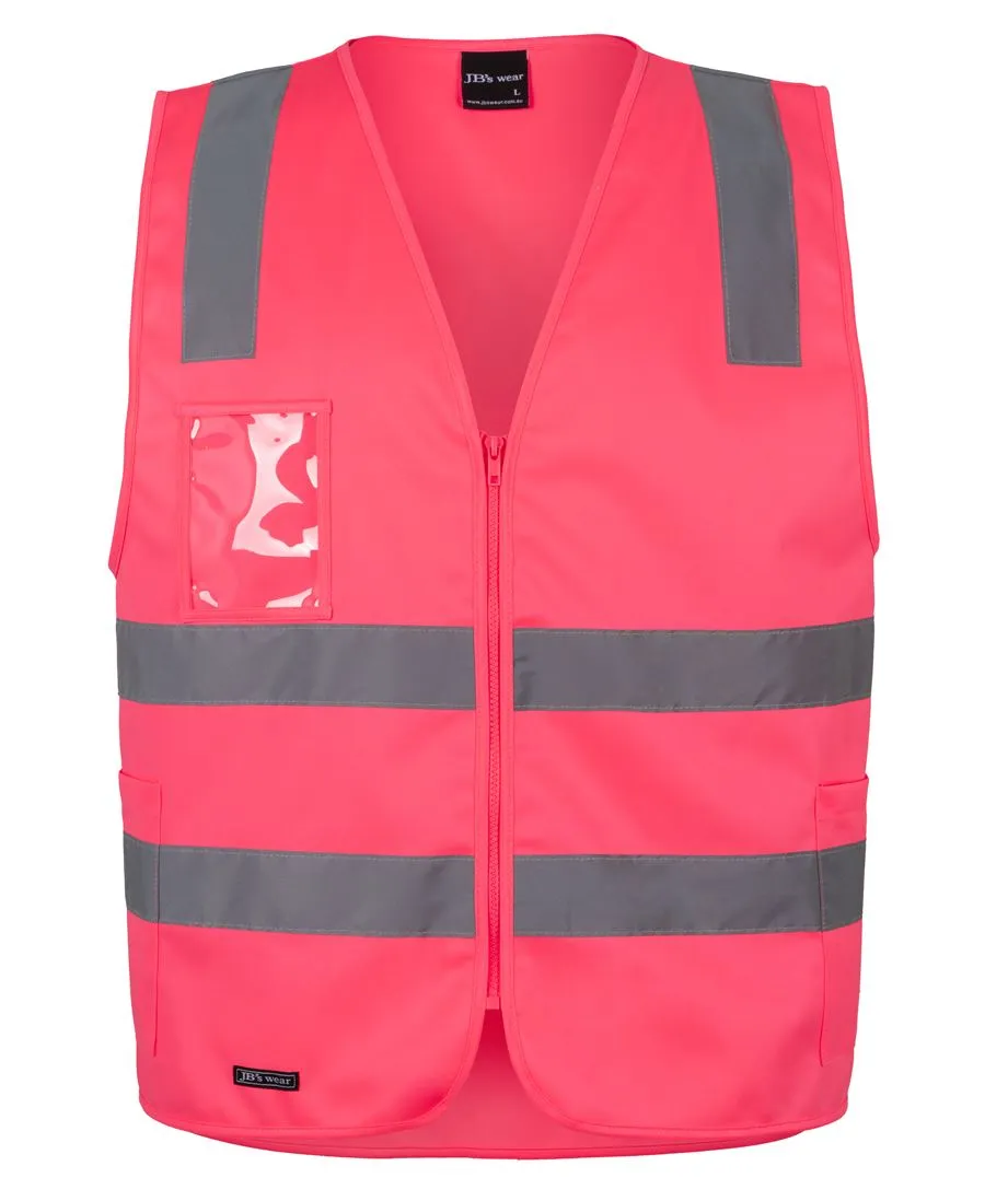 6DNSZ -  JB's Wear - Hi-Vis Zip Safety Vest (Day/Night) With Side Utility Pockets