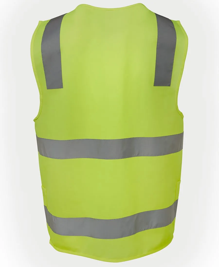 6DNSZ -  JB's Wear - Hi-Vis Zip Safety Vest (Day/Night) With Side Utility Pockets