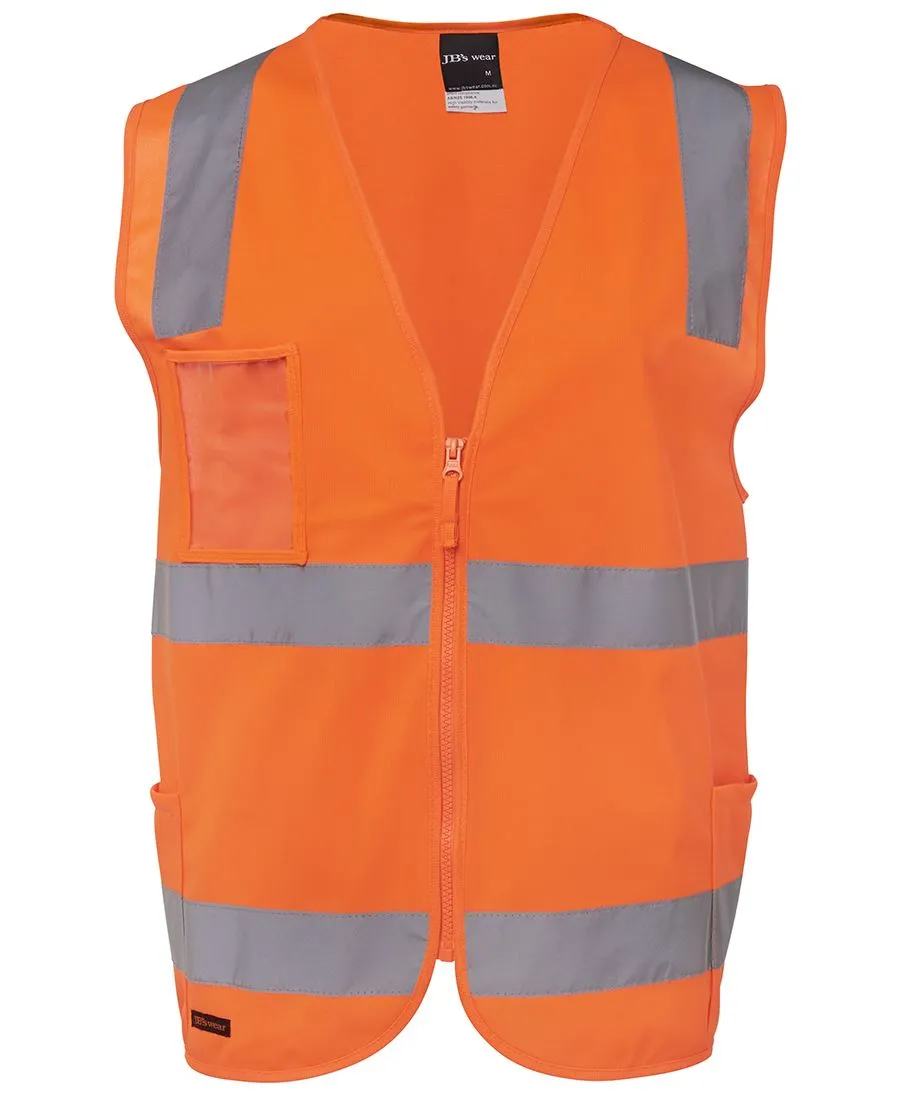 6DNSZ -  JB's Wear - Hi-Vis Zip Safety Vest (Day/Night) With Side Utility Pockets