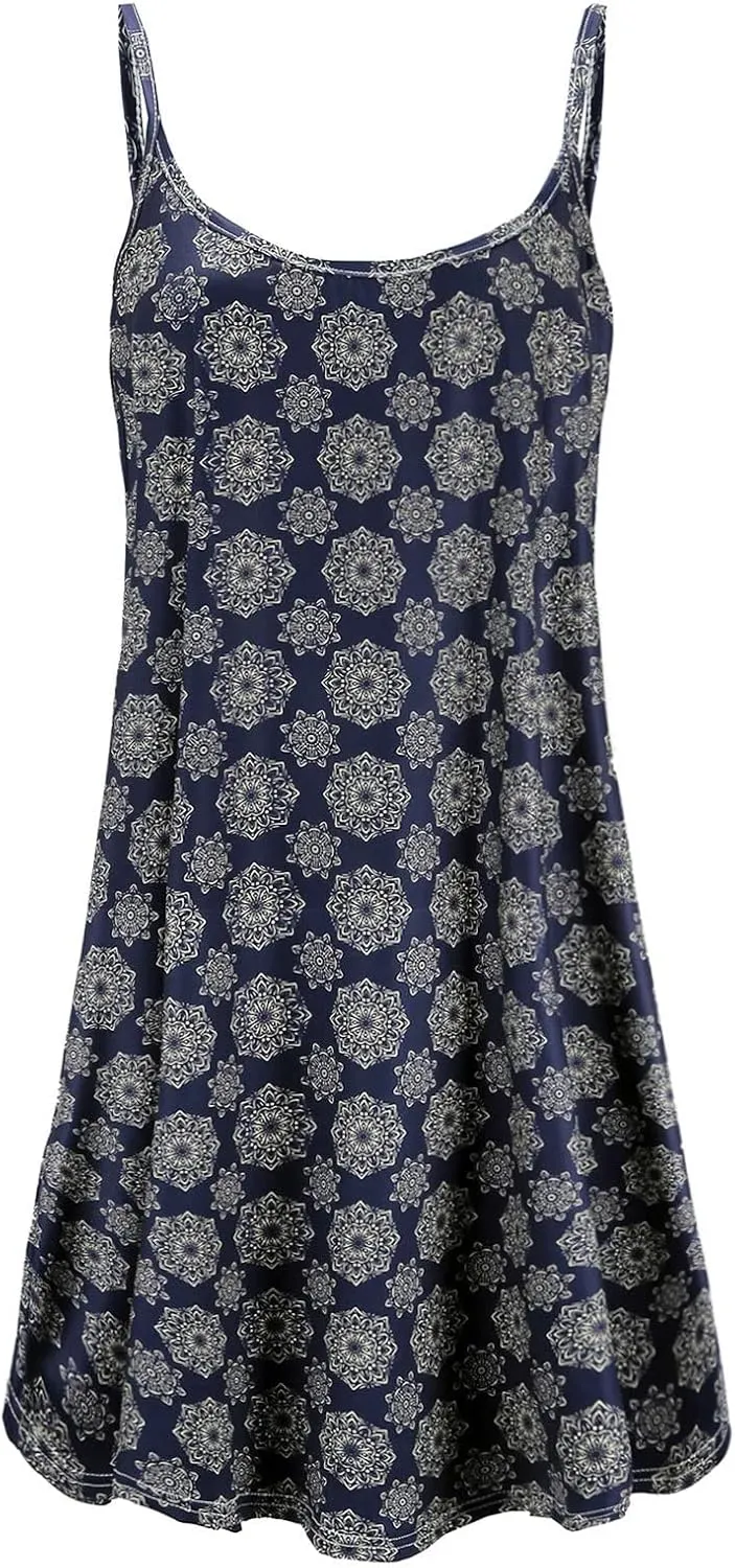 7th Element Plus Size Slip Dress for Women Under Dresses 2025 Spaghetti Strap Cami Camisoles Sun Tank Sleeveless Sundress
