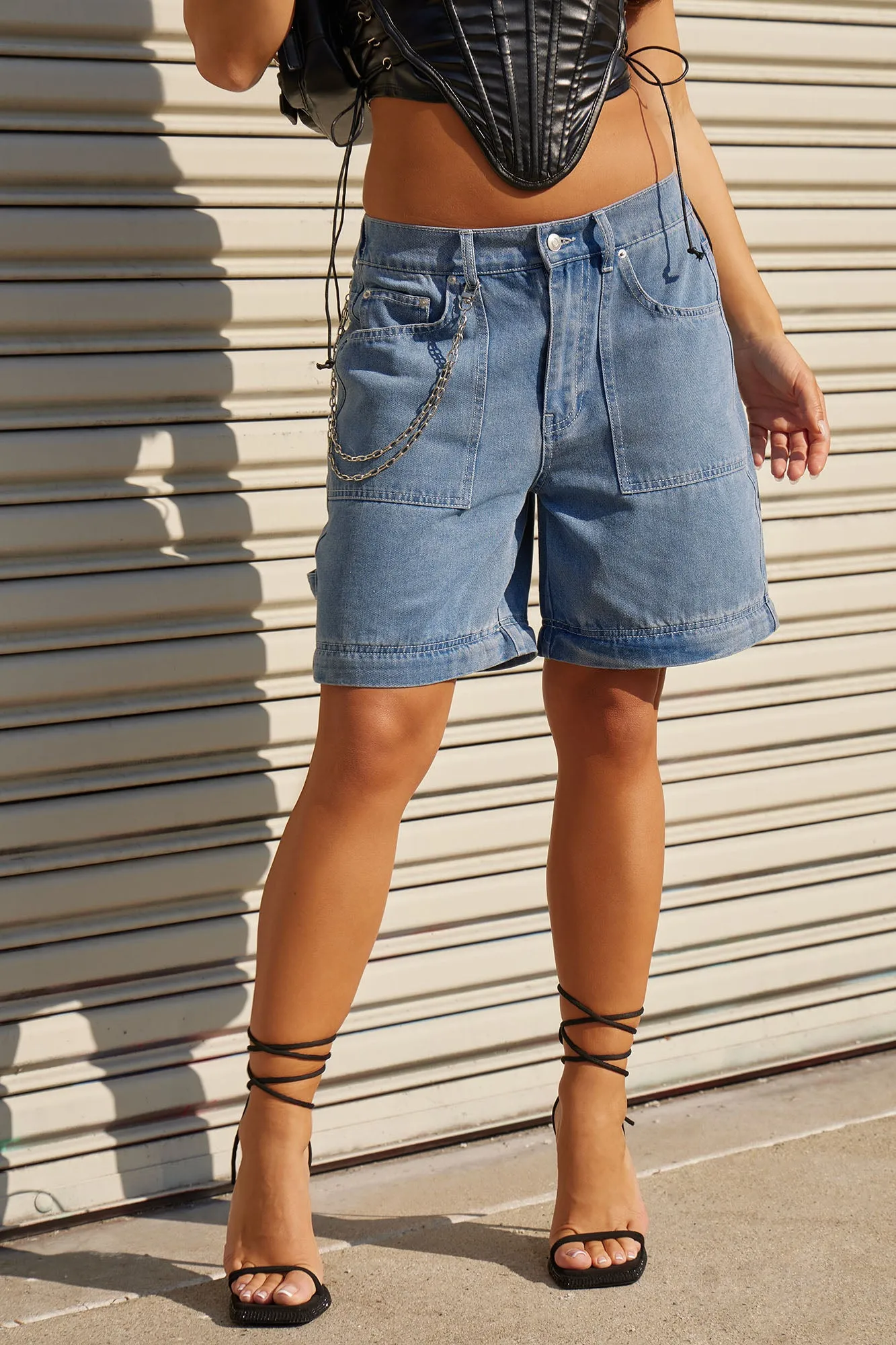 Ahead Of The Game Convertible Utility Jean - Medium Wash