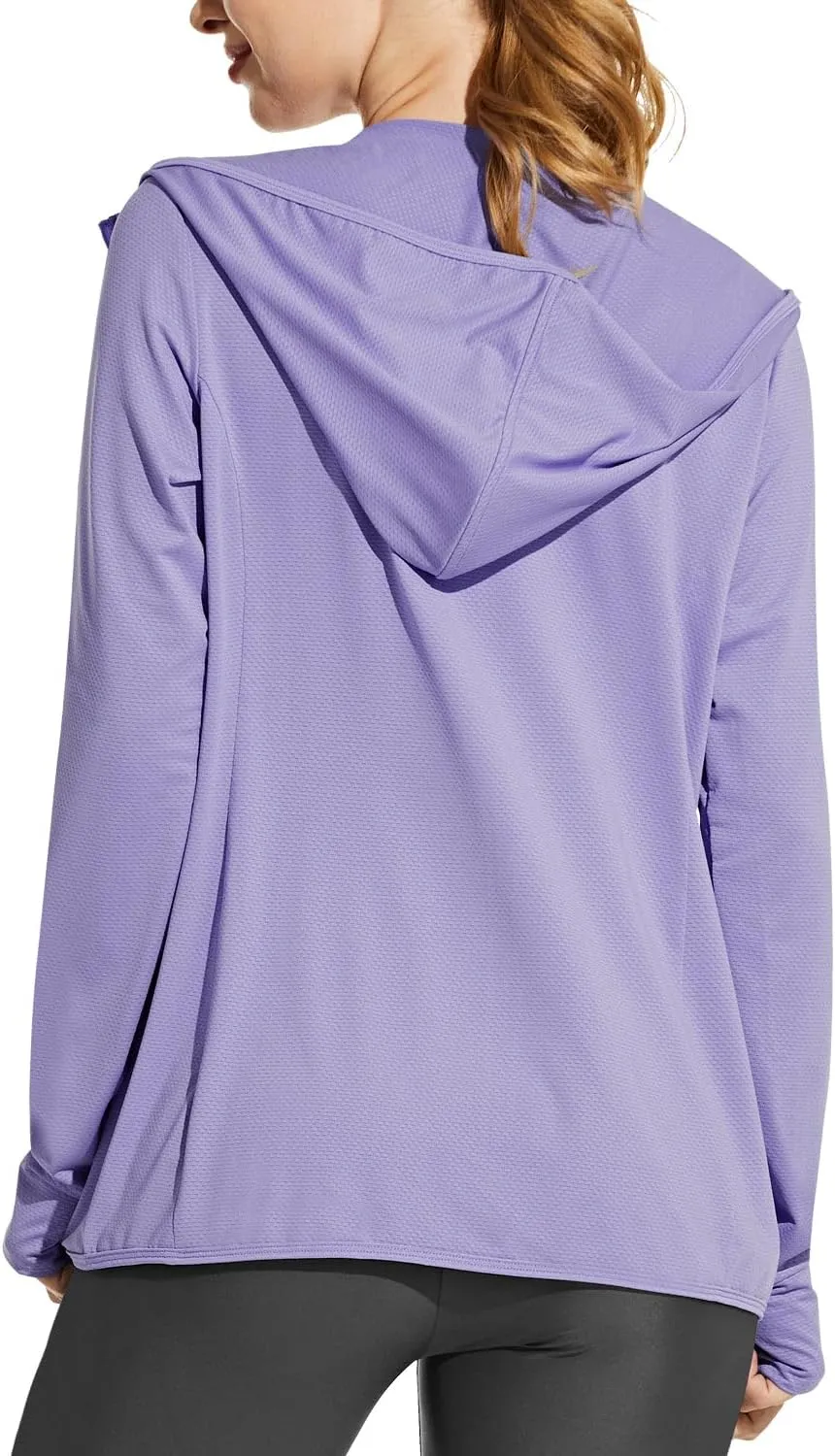 baleaf Women's UPF 50  Sun Protection Jacket Hooded Cooling Shirt with Pockets Hiking Outdoor Performance