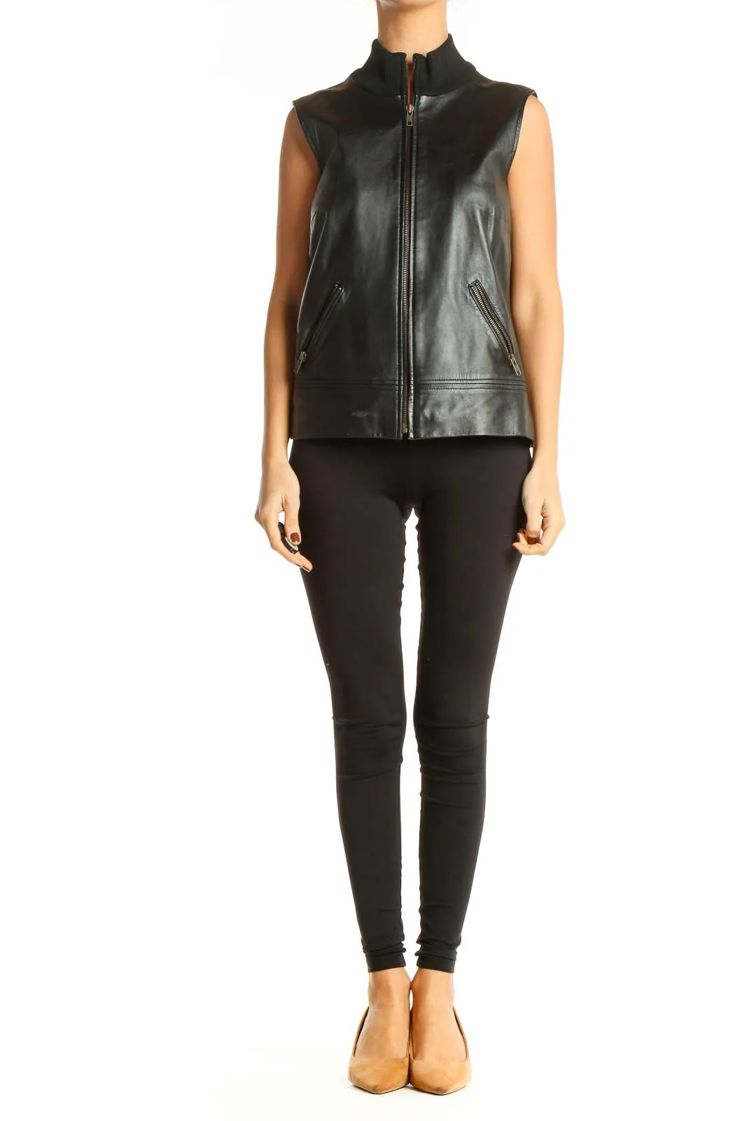 Black Leather Vest