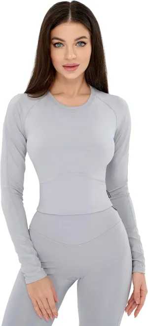 Bona Fide Workout Tops for Women - Short/Long Sleeve Compression Shirt - Breathable Tight Crop Top for Gym, Running, Yoga
