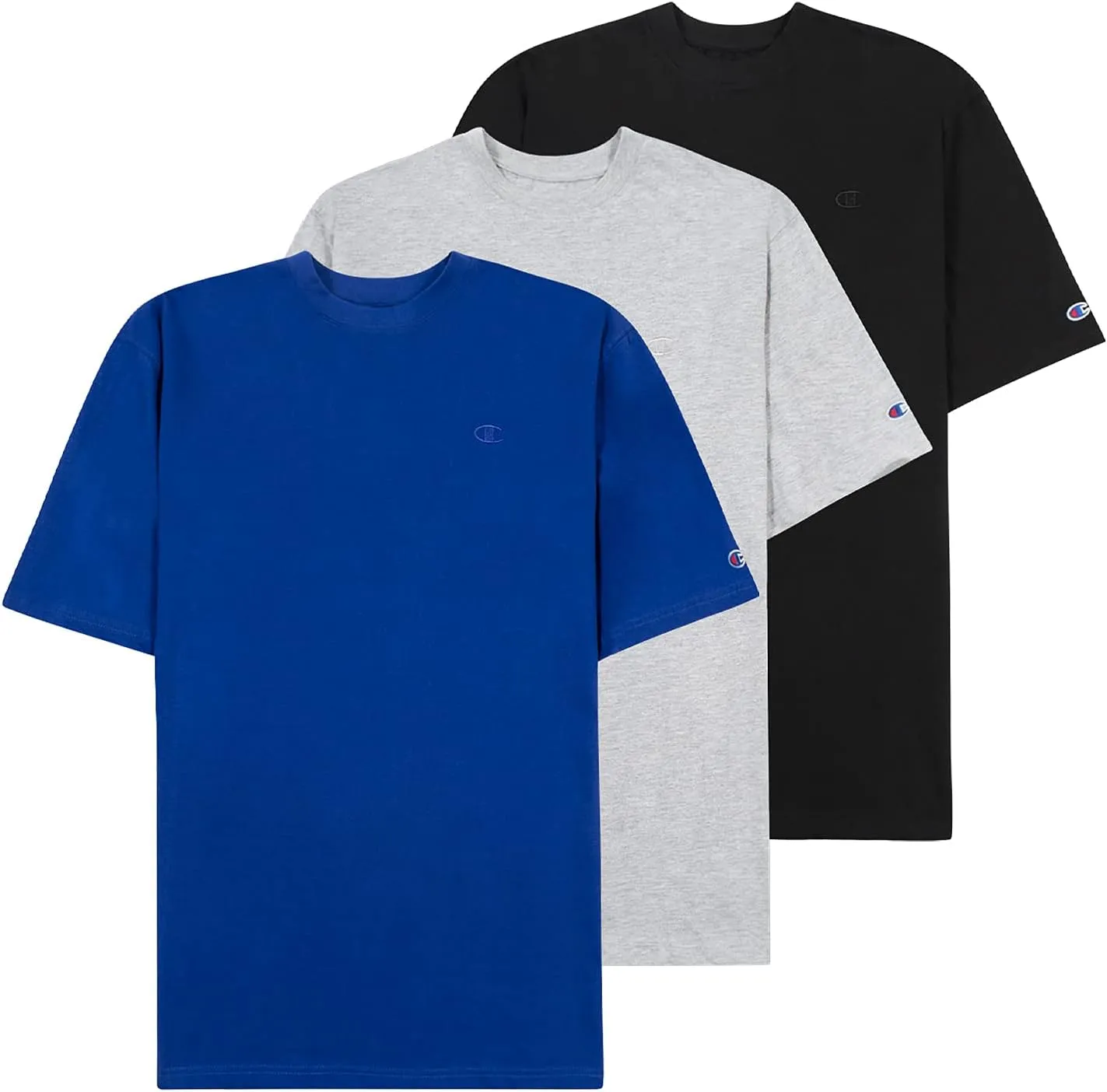 Champion Big and Tall Shirts for Men  3 Pk 100% Cotton Men Big and Tall T-Shirt