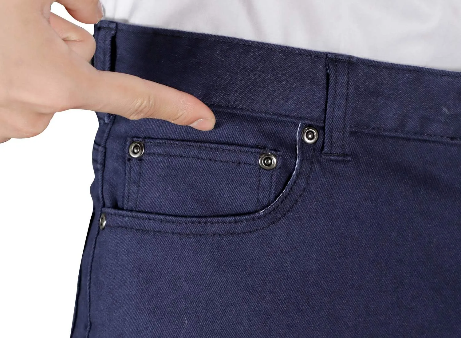 CICOS Men's Casual Slim Fit Five Pocket Comfort Stretch Twill Pant with Printed Pockets