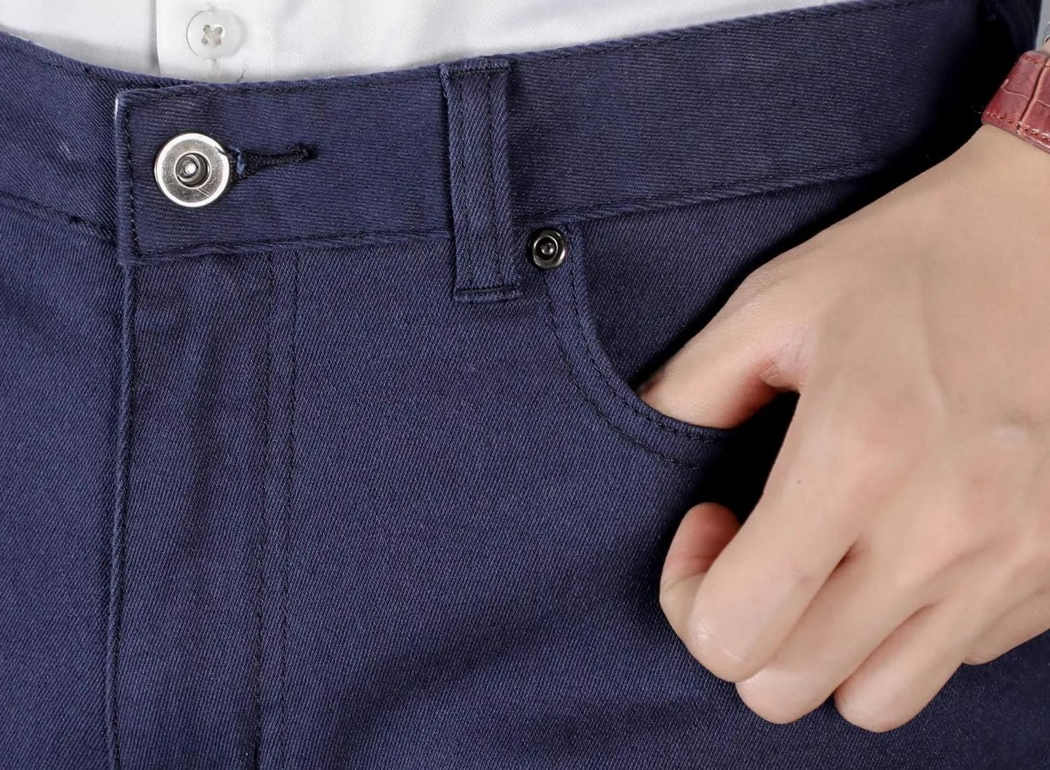 CICOS Men's Casual Slim Fit Five Pocket Comfort Stretch Twill Pant with Printed Pockets