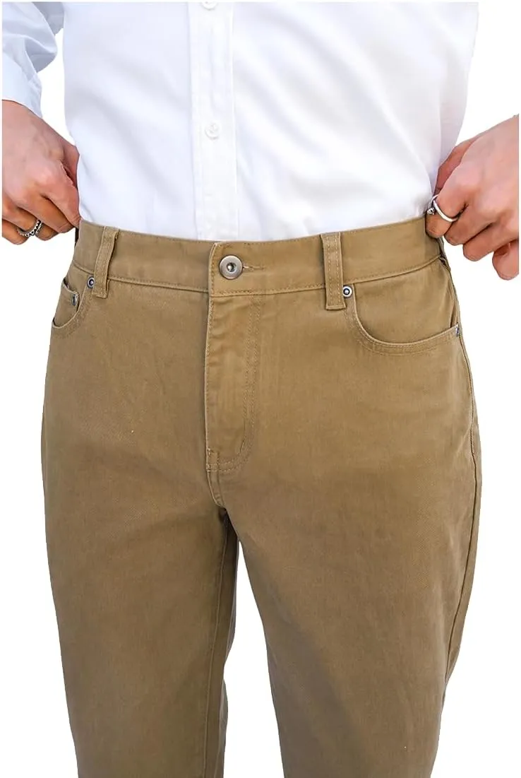 CICOS Men's Casual Slim Fit Five Pocket Comfort Stretch Twill Pant with Printed Pockets