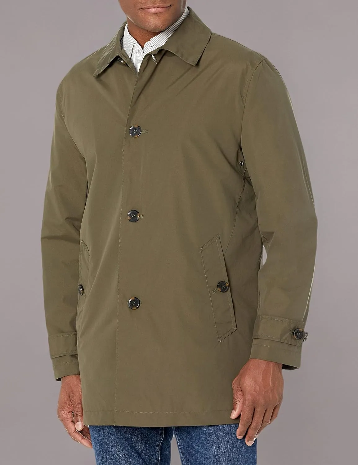 Cole Haan Men's Classic Stand Collar Rain Jacket