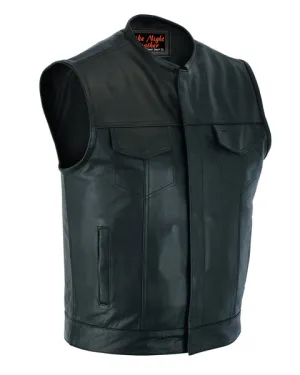 Concealed Snap Closure, Without Collar & Hidden Zipper