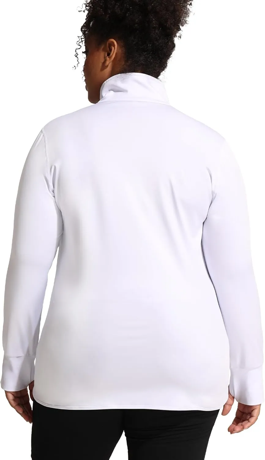 COOTRY Women's Plus Size Athletic Jackets Zip Up Lightweight Workout Running Track Jackets with Thumb Holes