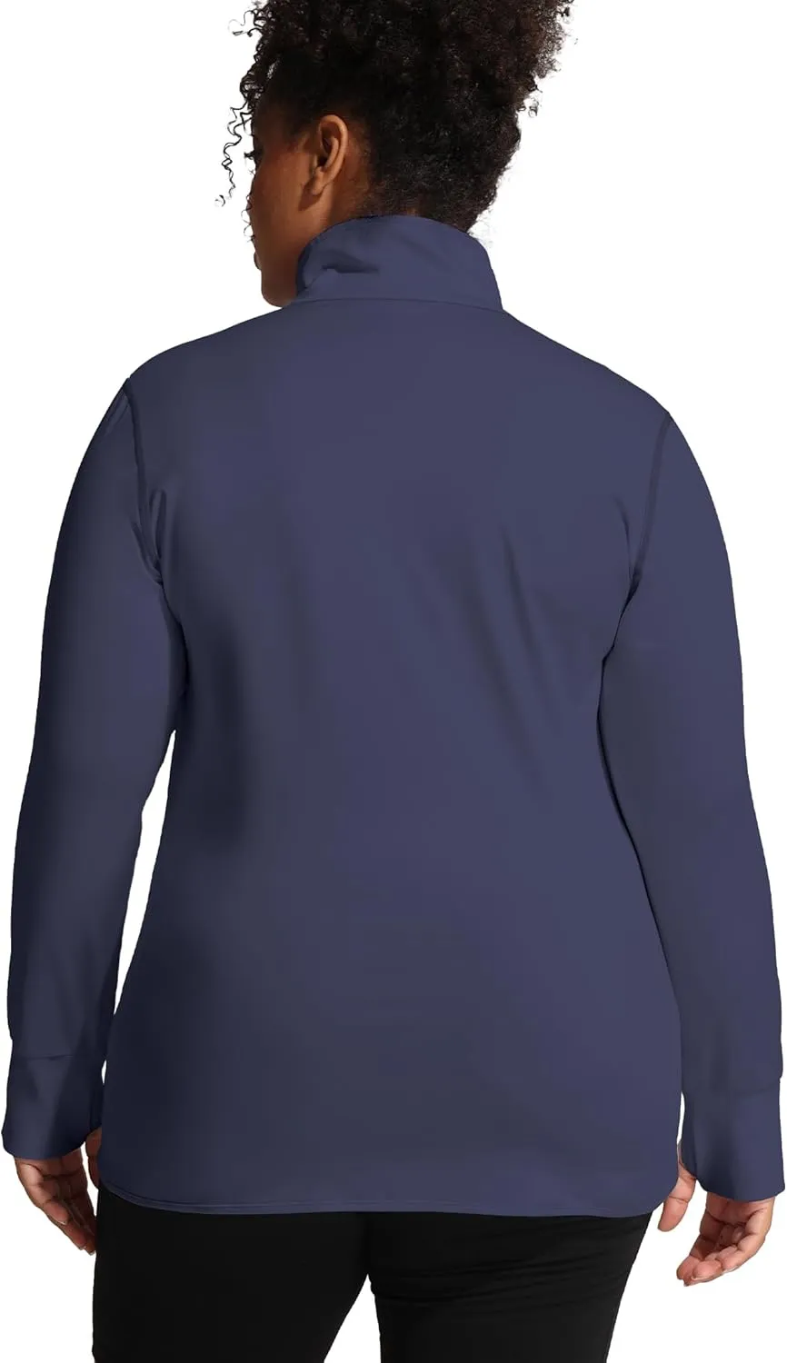 COOTRY Women's Plus Size Athletic Jackets Zip Up Lightweight Workout Running Track Jackets with Thumb Holes