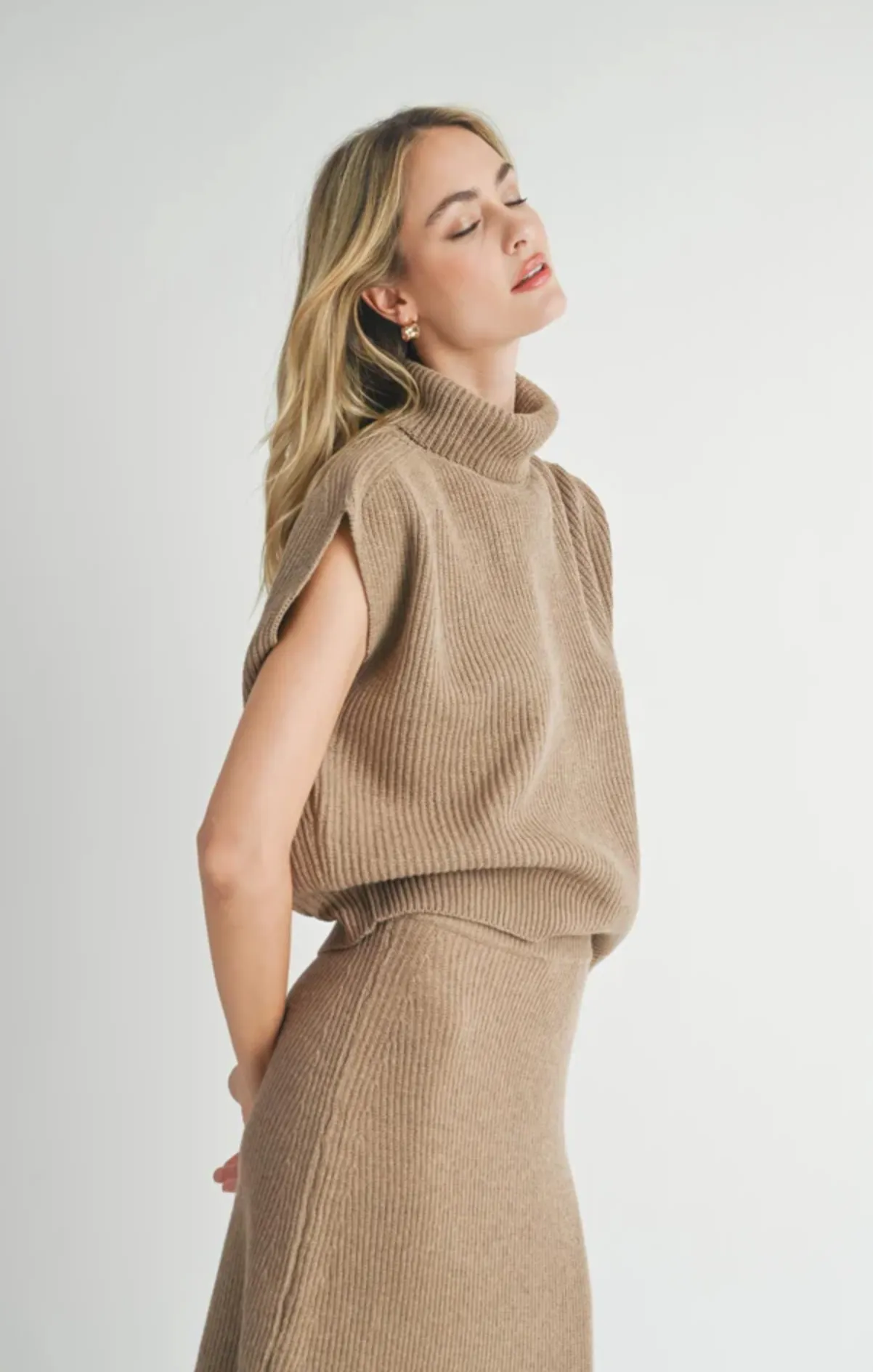 Crosby Ribbed Turtleneck Vest