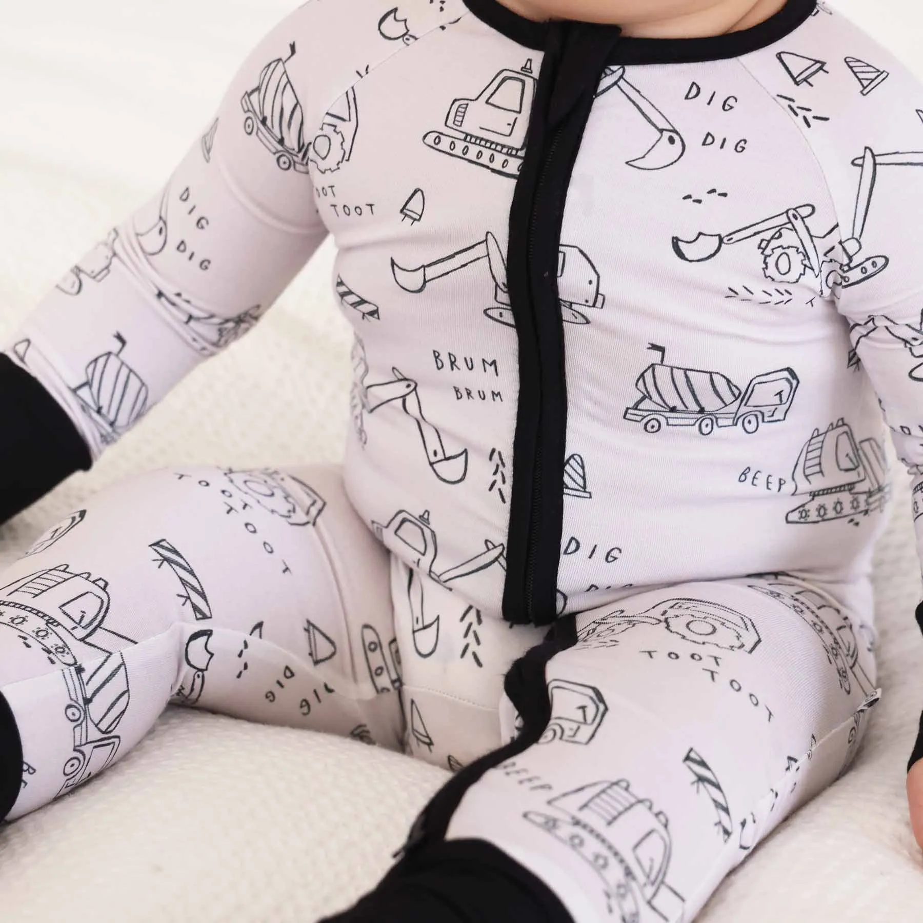 Doodle Dozers Convertible Zip Romper