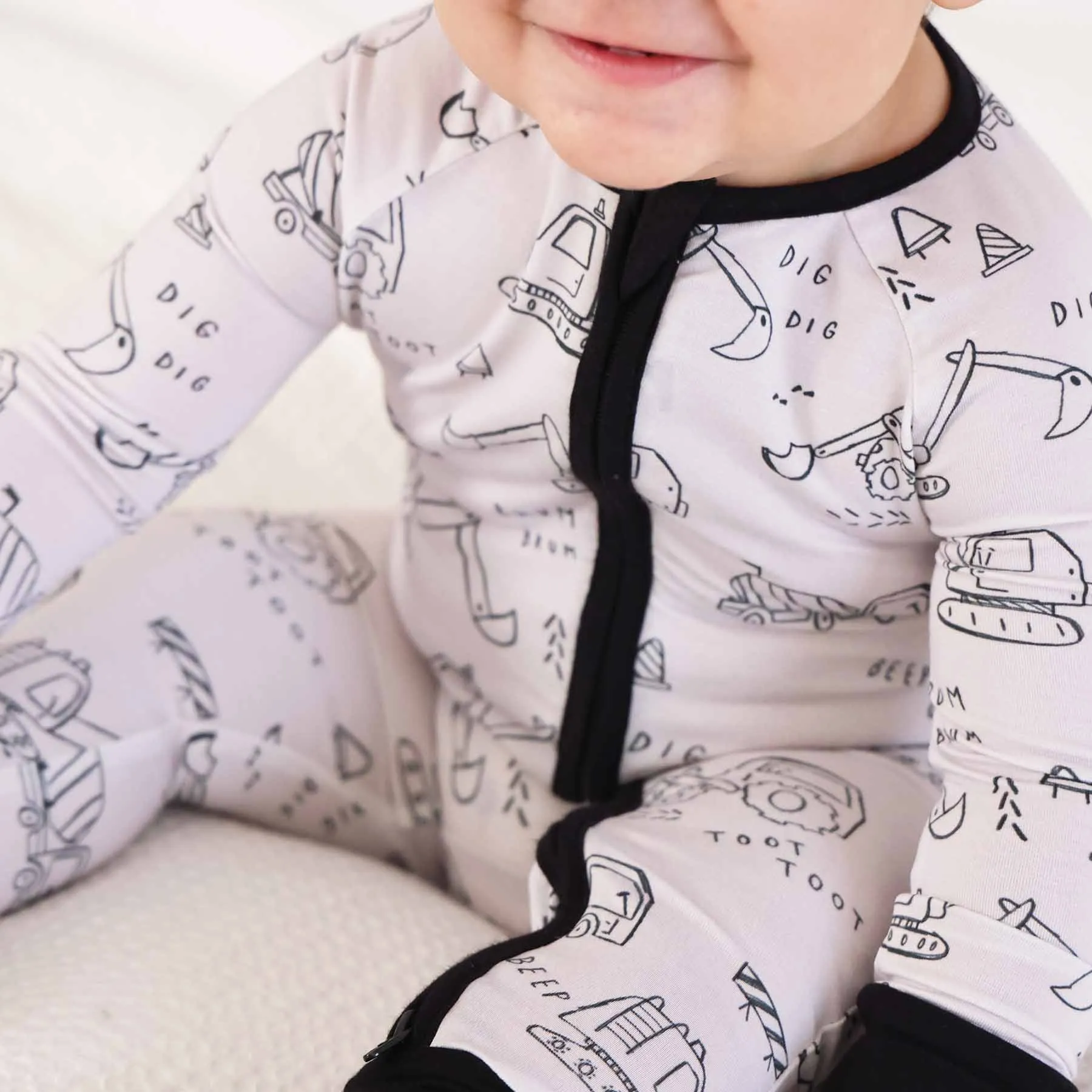 Doodle Dozers Convertible Zip Romper