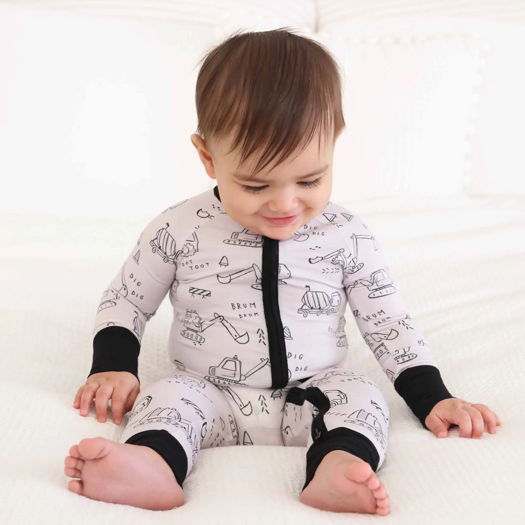 Doodle Dozers Convertible Zip Romper