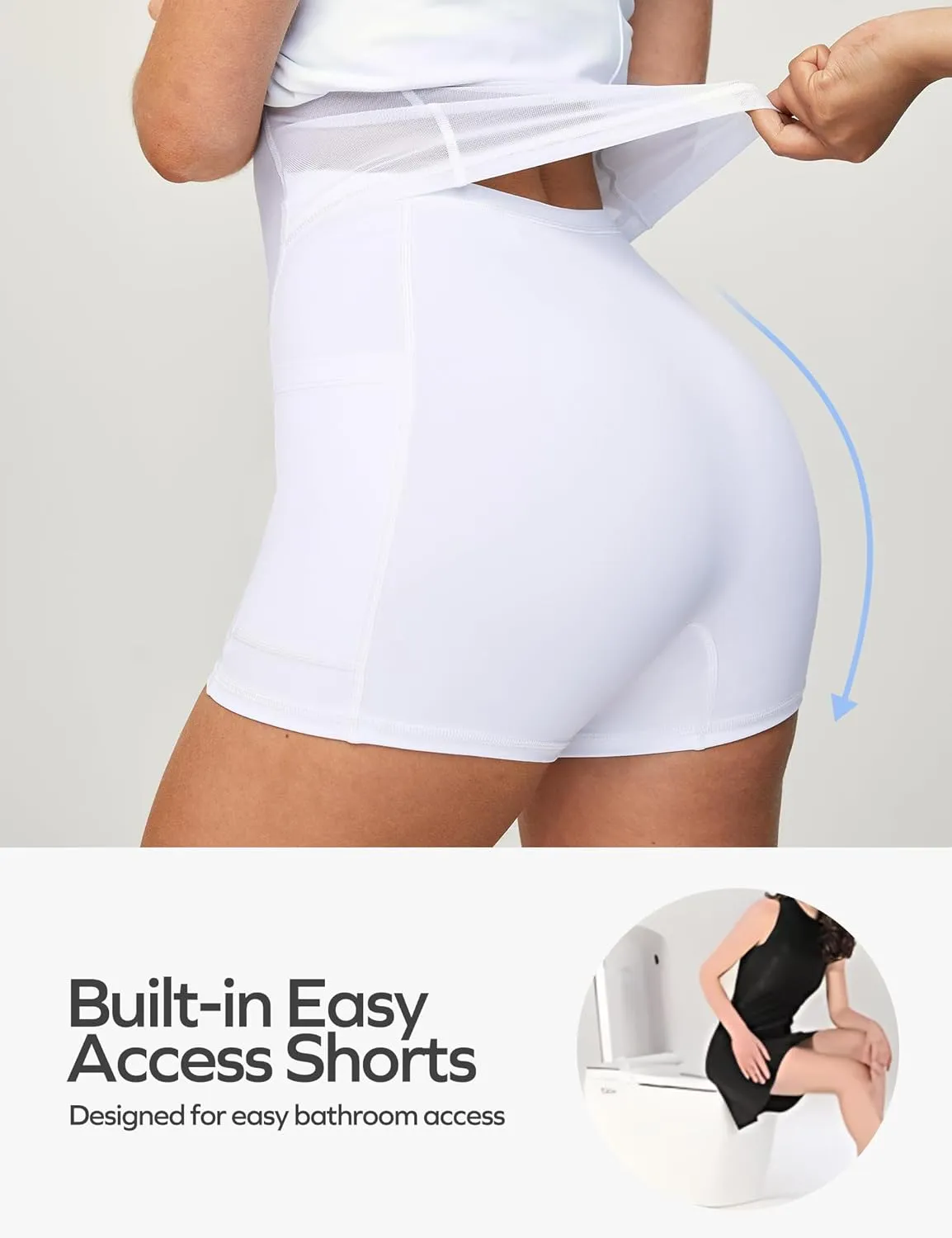 Ewedoos Tennis Dress with Shorts Underneath Athletic Dress for Women Active Workout Golf Dresses Easy Peasy