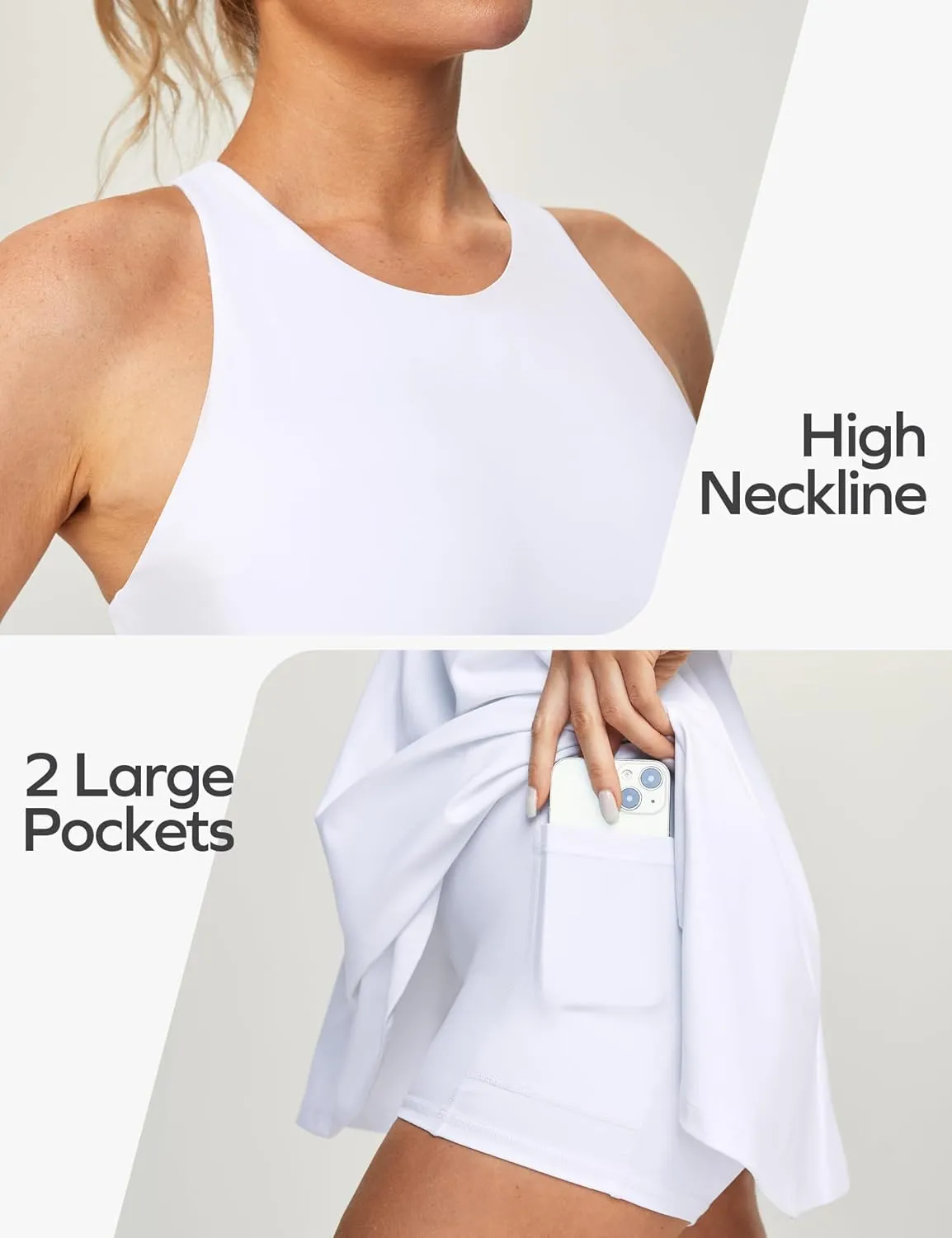 Ewedoos Tennis Dress with Shorts Underneath Athletic Dress for Women Active Workout Golf Dresses Easy Peasy