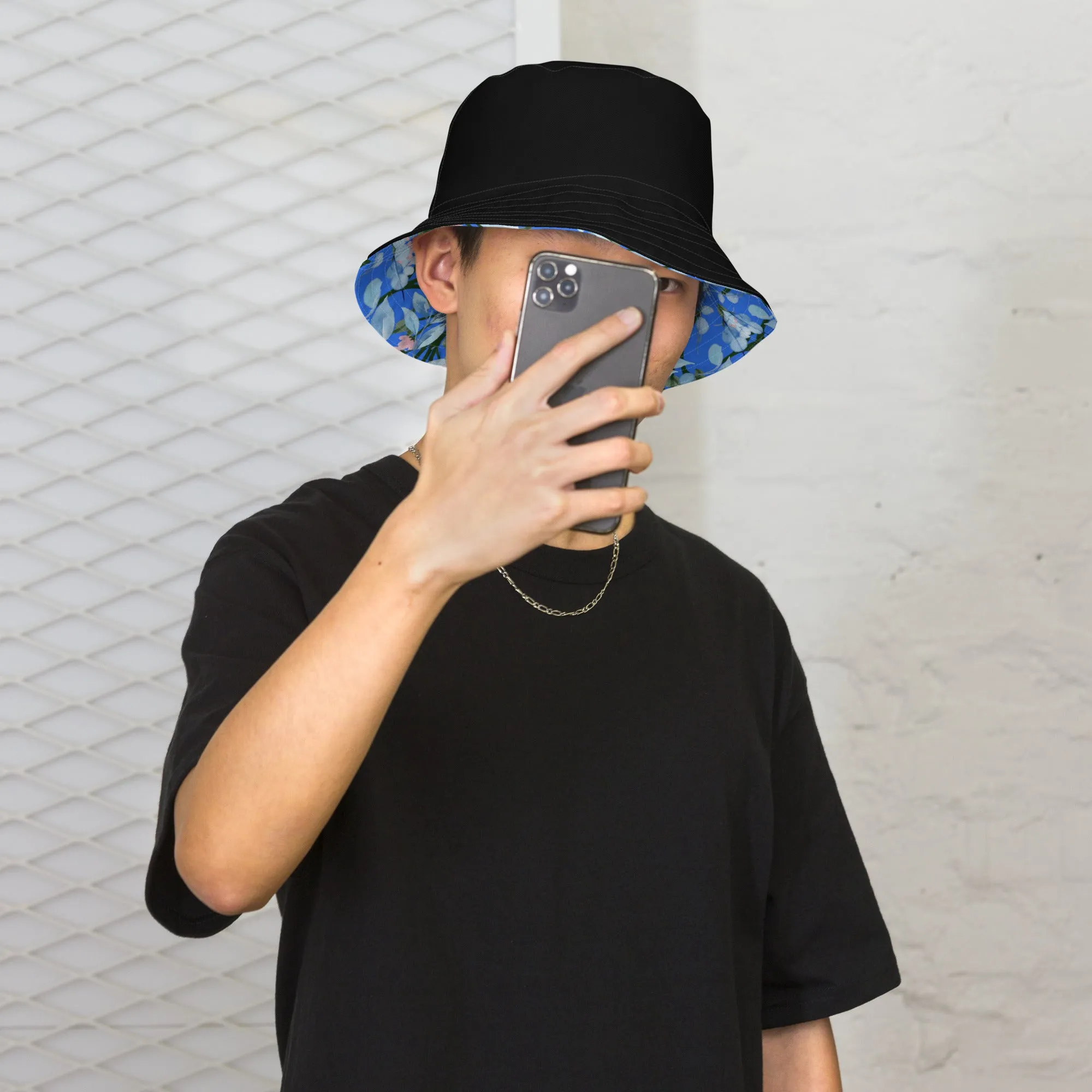 Floral Print Reversible bucket hat