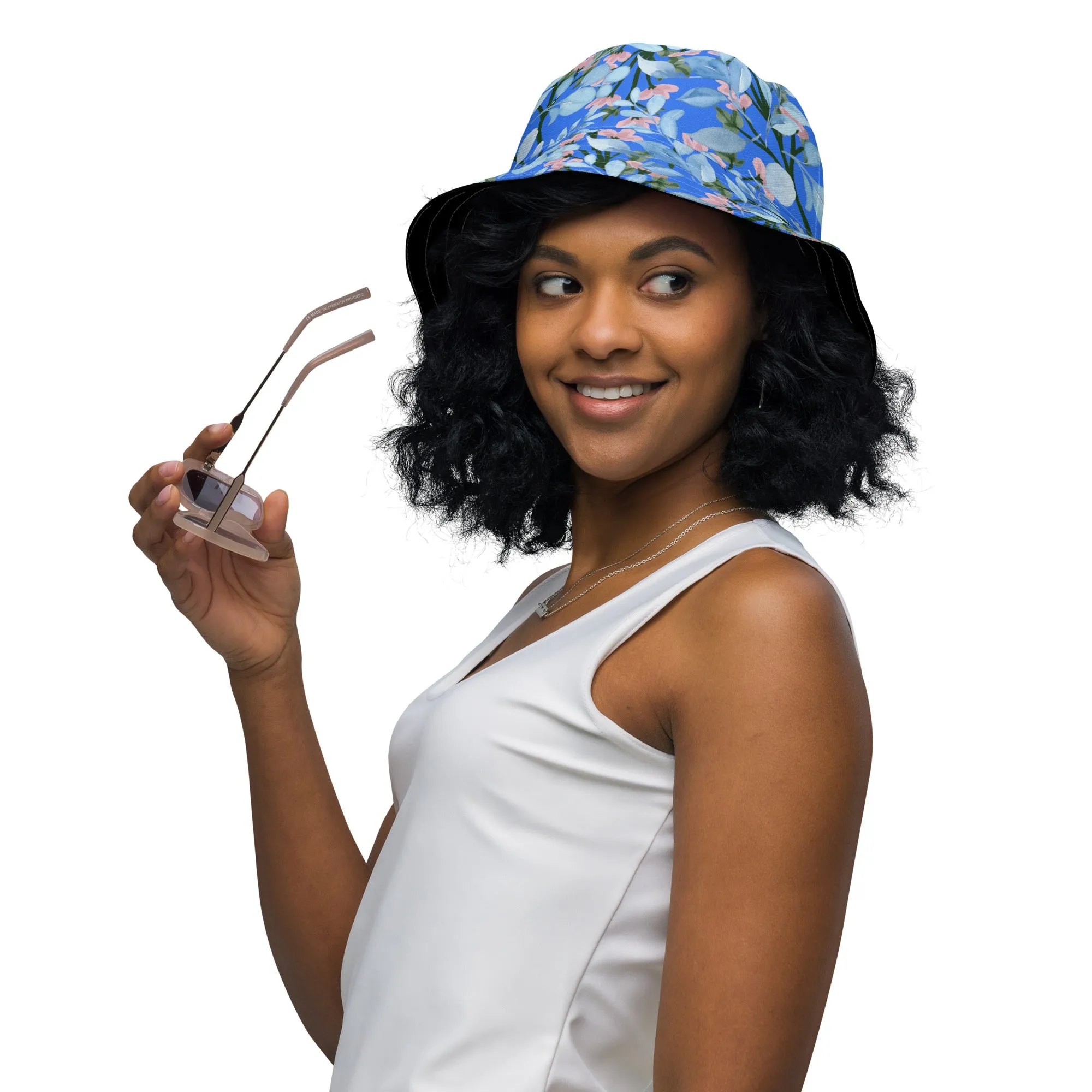 Floral Print Reversible bucket hat