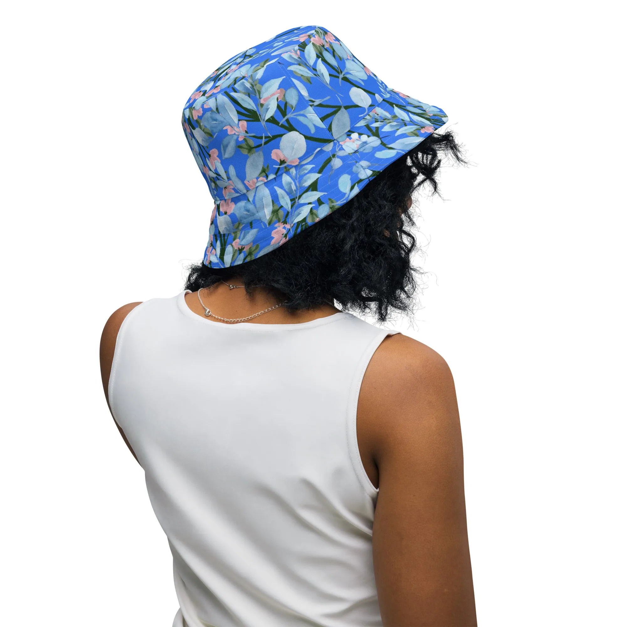 Floral Print Reversible bucket hat