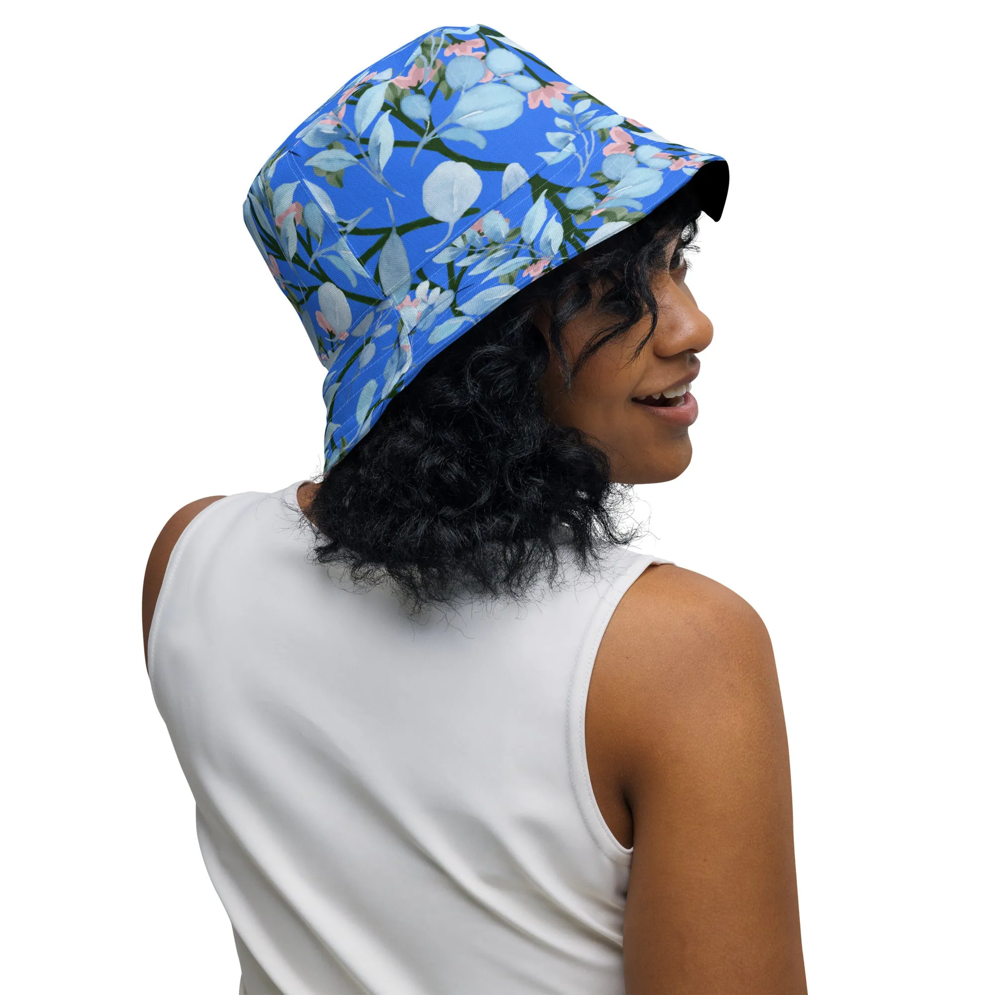 Floral Print Reversible bucket hat