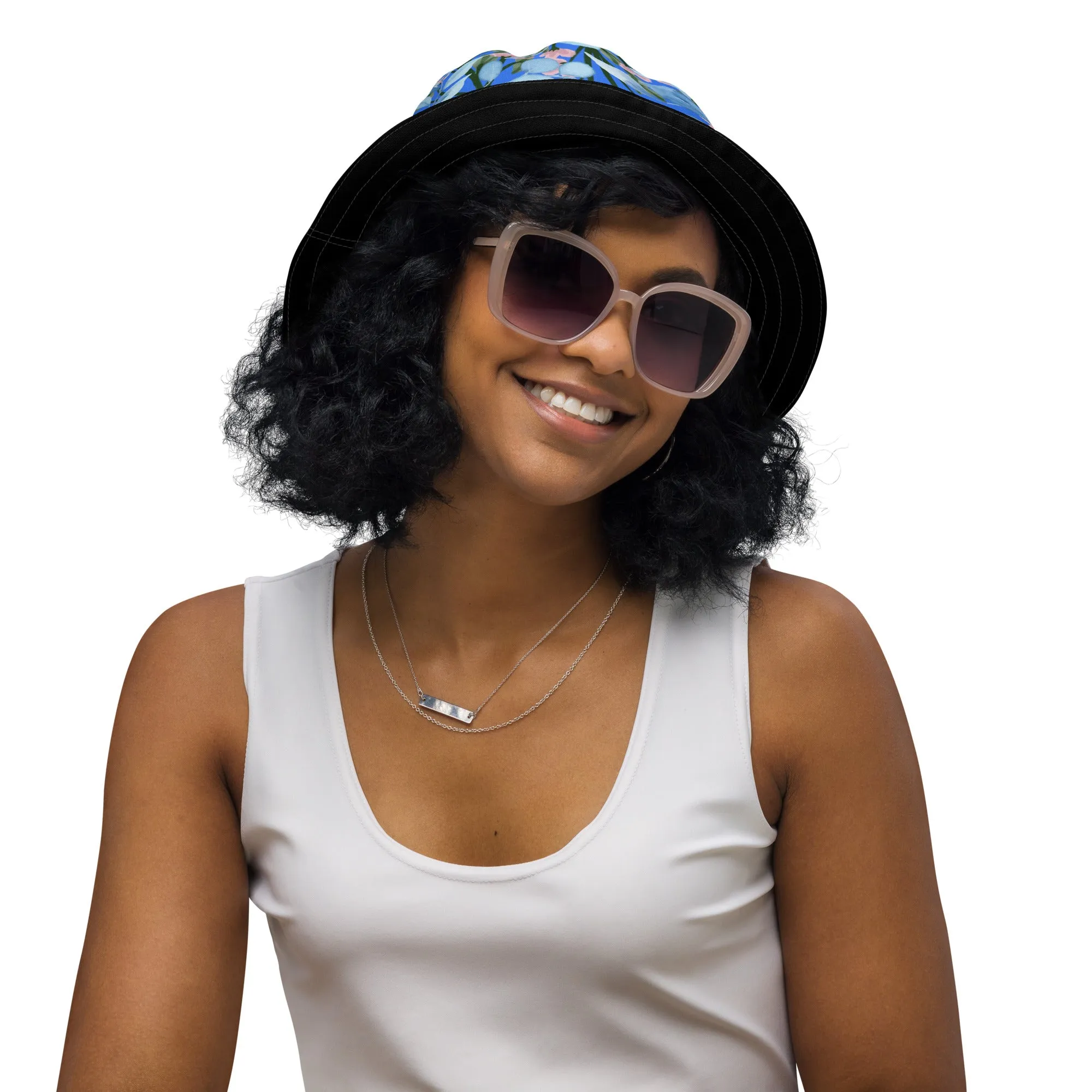 Floral Print Reversible bucket hat