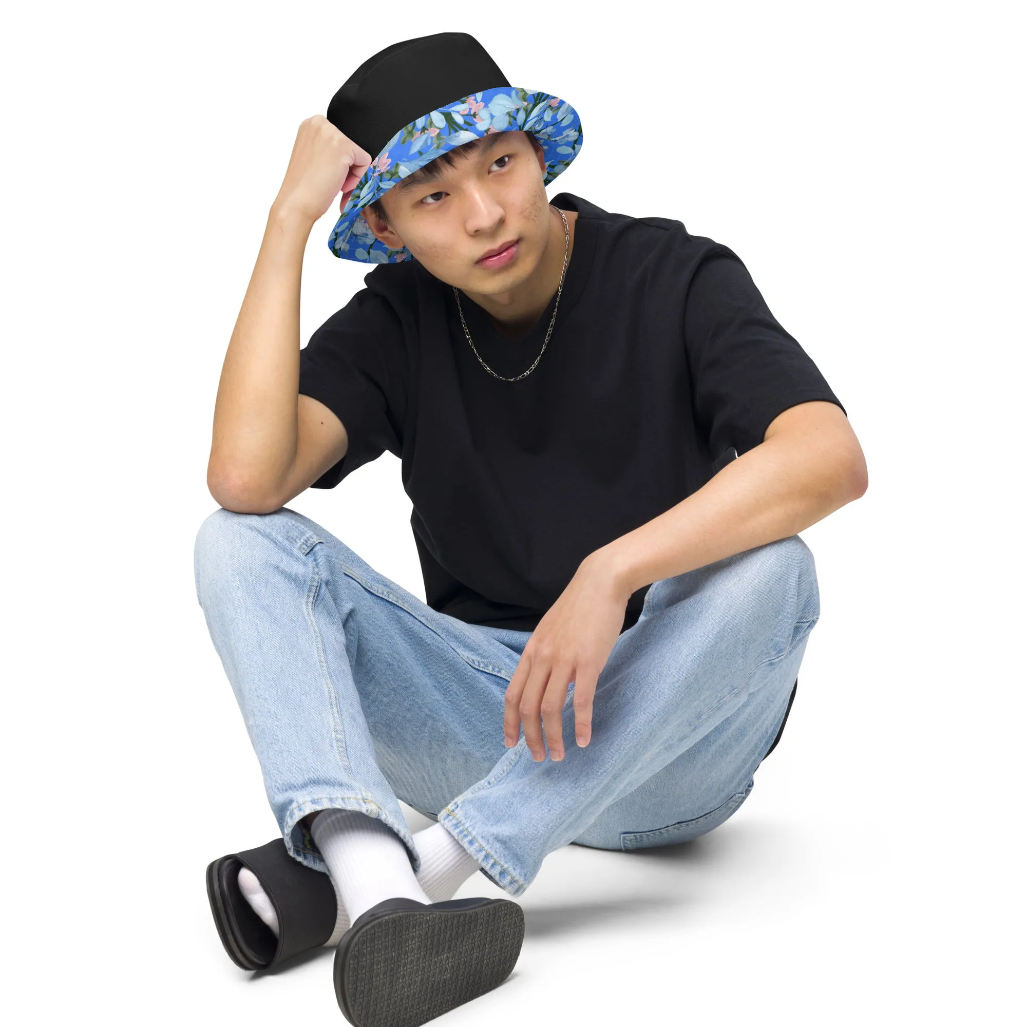 Floral Print Reversible bucket hat