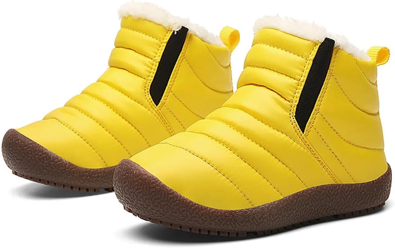 Girls Boys Ankle Snow Boots Faux  Lined Cozy Furry Outdoor Warm Comfortable Non Slip Shoes Winter Winter Boots