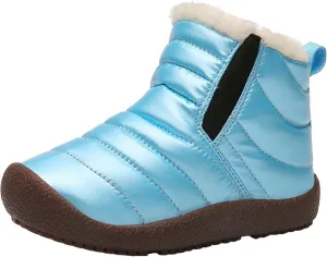 Girls Boys Ankle Snow Boots Faux  Lined Cozy Furry Outdoor Warm Comfortable Non Slip Shoes Winter Winter Boots