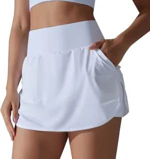Golf Skorts for Women with Pockets Casual Summer Tennis Skirt with Shorts Underneath Soft Workout Athletic Skirt