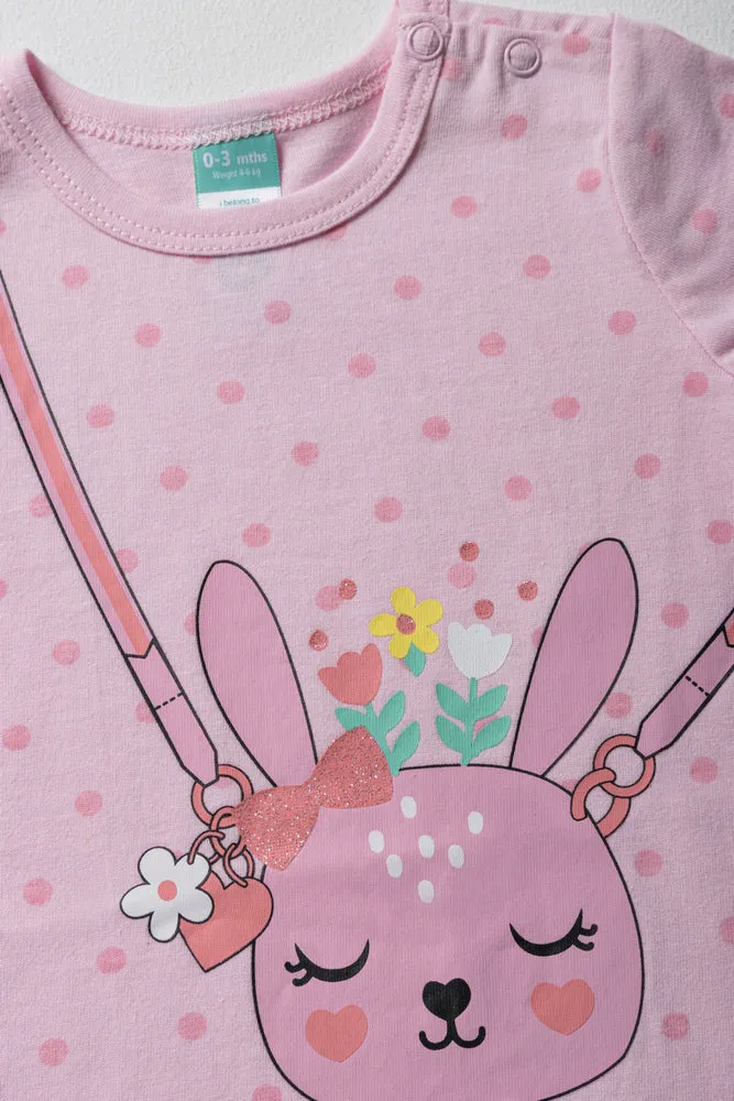 Handbag Girl Romper Pink