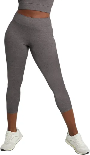 Hanes Women's Stretch Jersey Capri, Charcoal Heather, XX-Large