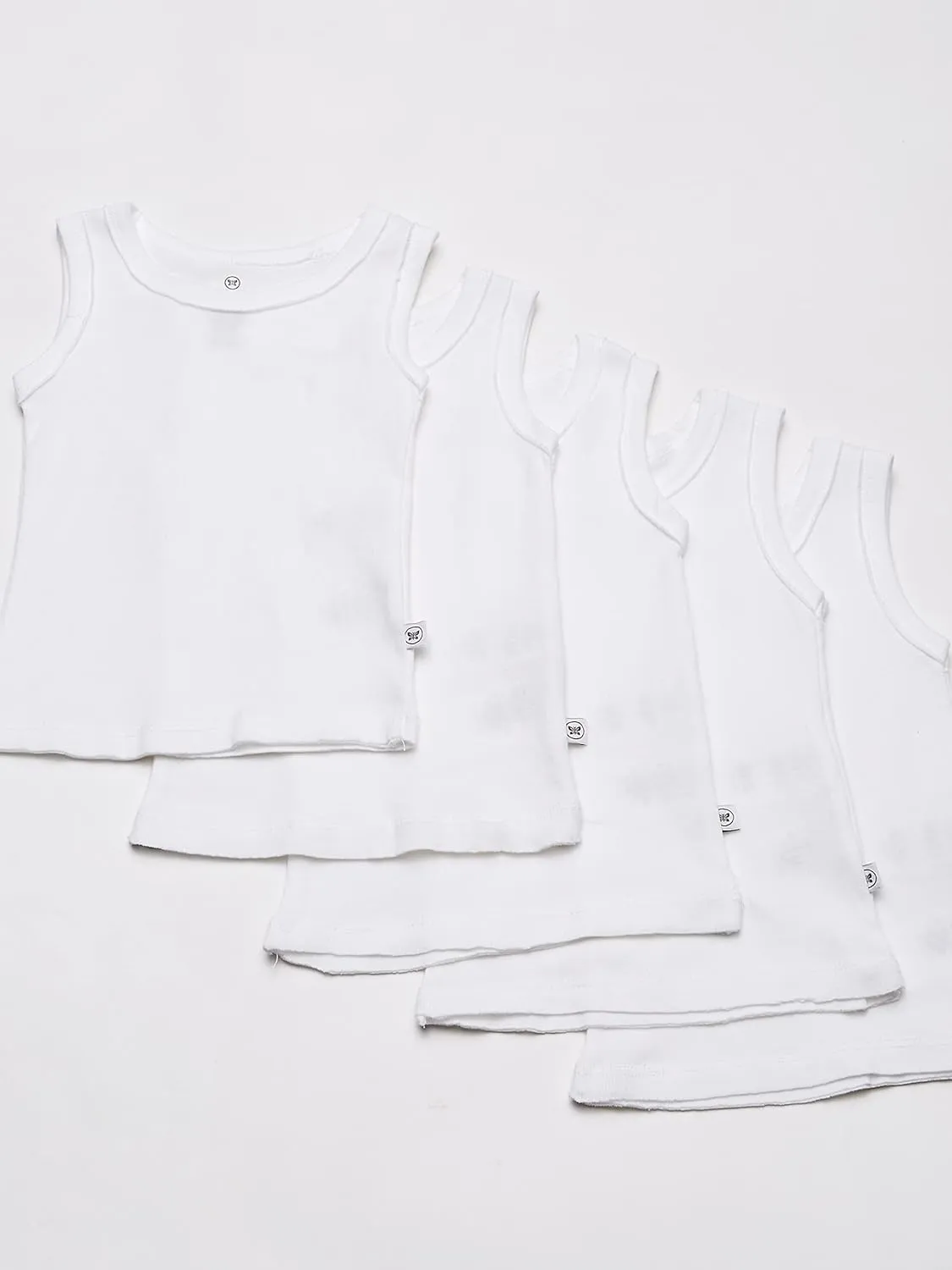 HonestBaby Multipack Muscle T-Shirts Sleeveless Tees 100% Organic Cotton for Infant Baby and Toddler Boys, Girls, Unisex