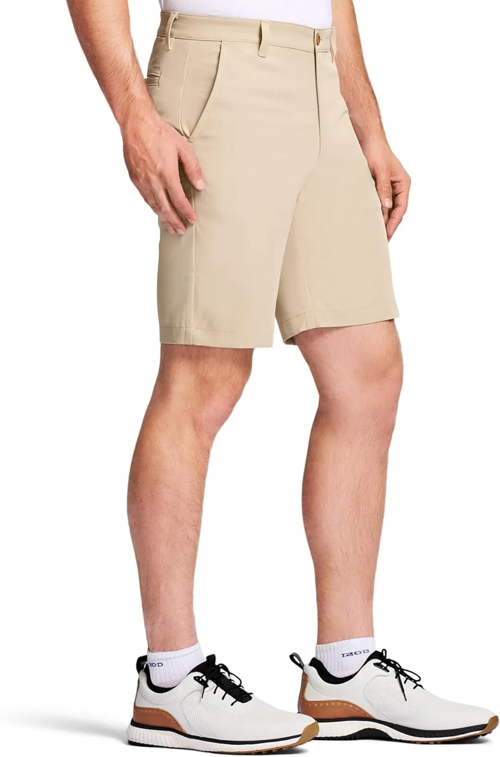 IZOD Mens 9.5"Micro Poly Classic Fit Golf Short