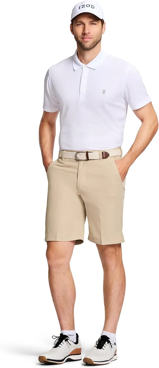 IZOD Mens 9.5"Micro Poly Classic Fit Golf Short