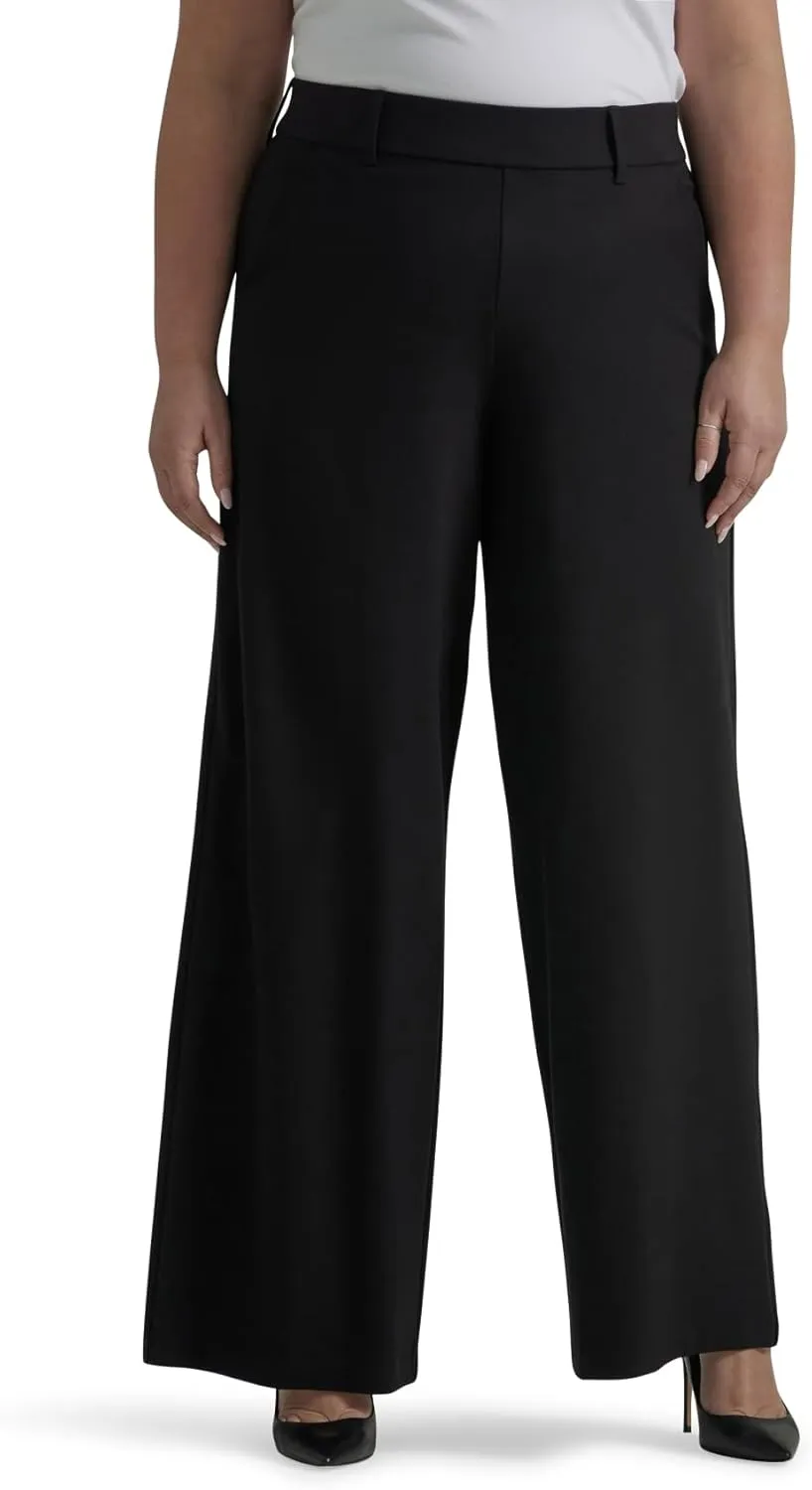 Lee womens Plus Size Ultra Lux Comfort Any Wear Wide Leg Pant