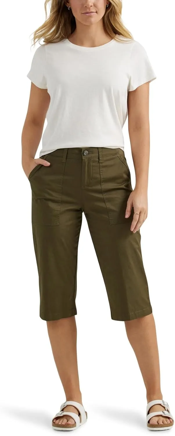 Lee womens Ultra Lux Comfort With Flex-to-go Utility Skimmer Capri Pant