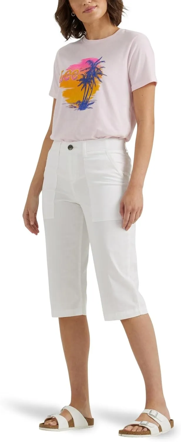 Lee womens Ultra Lux Comfort With Flex-to-go Utility Skimmer Capri Pant