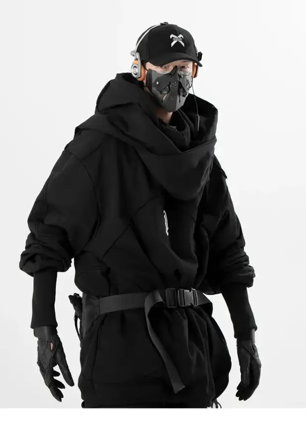 Mechanus Wizard Hoodie | Futuristic Cyberpunk Techwear