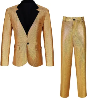Men's 70s Outfit Disco Suit Shiny Party Outfit Sequin Costume