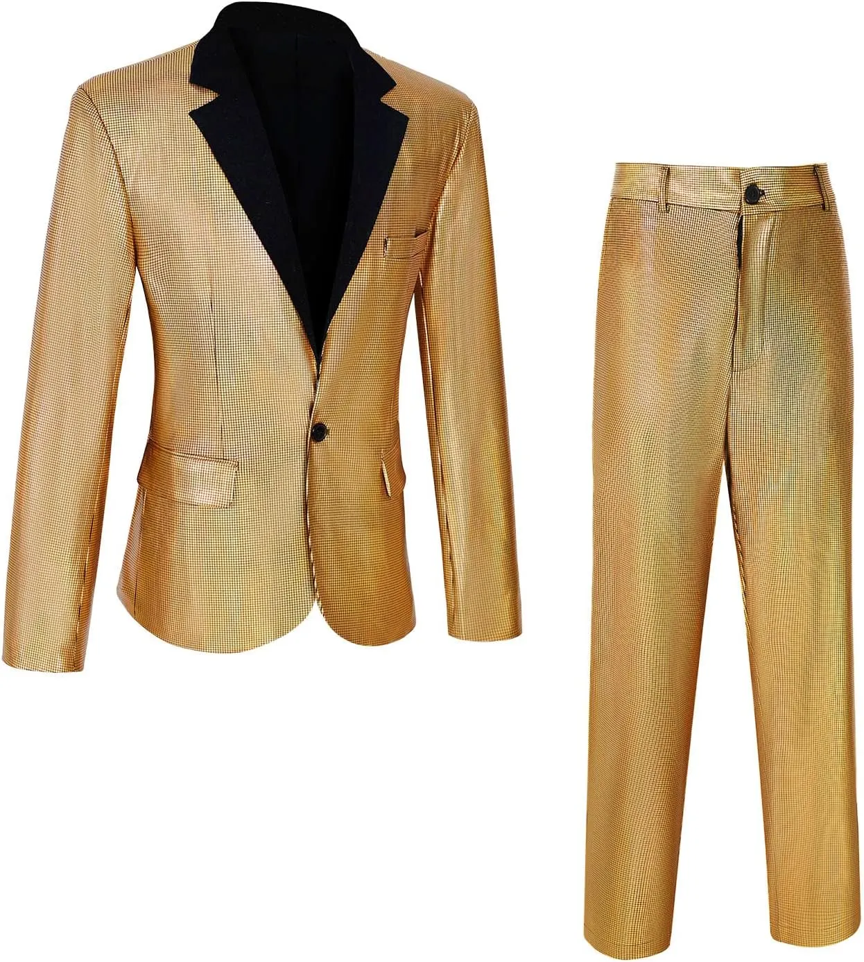 Men's 70s Outfit Disco Suit Shiny Party Outfit Sequin Costume