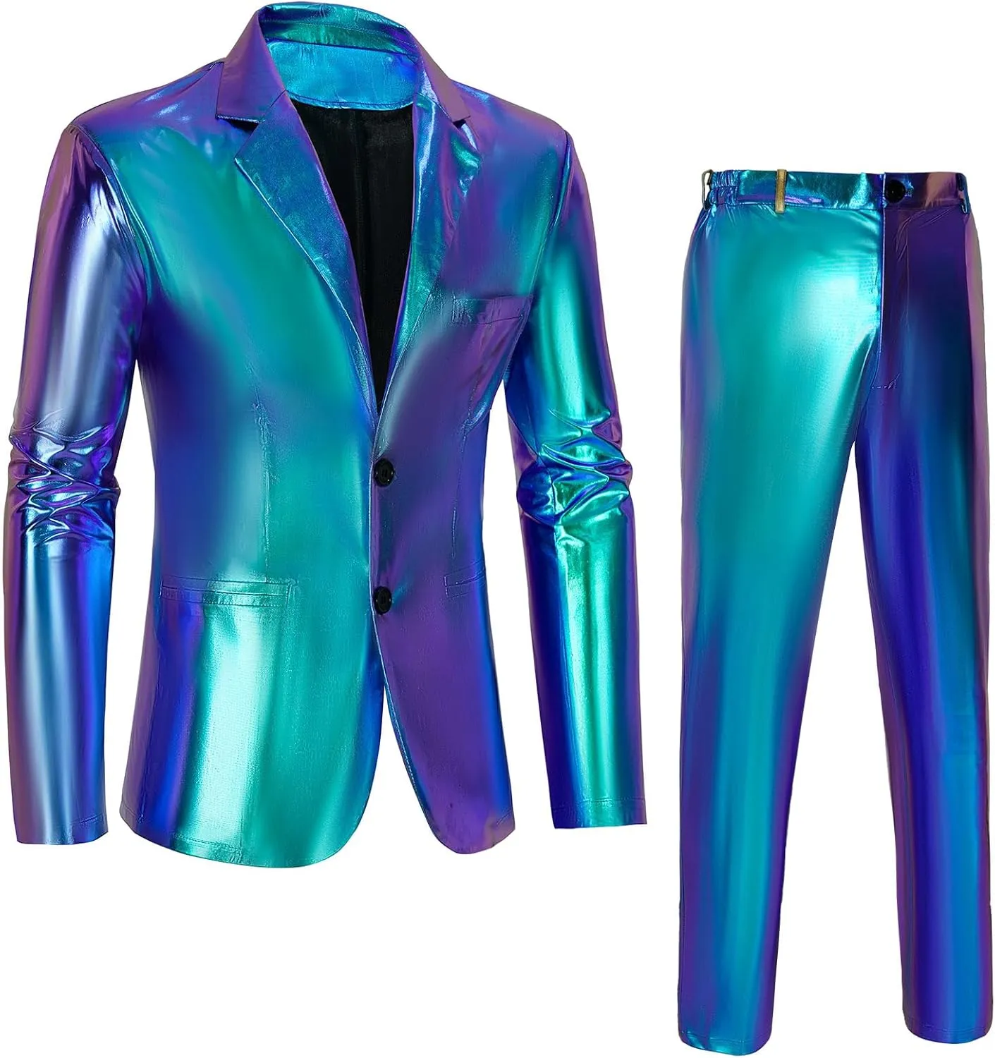 Men's 70s Outfit Disco Suit Shiny Party Outfit Sequin Costume