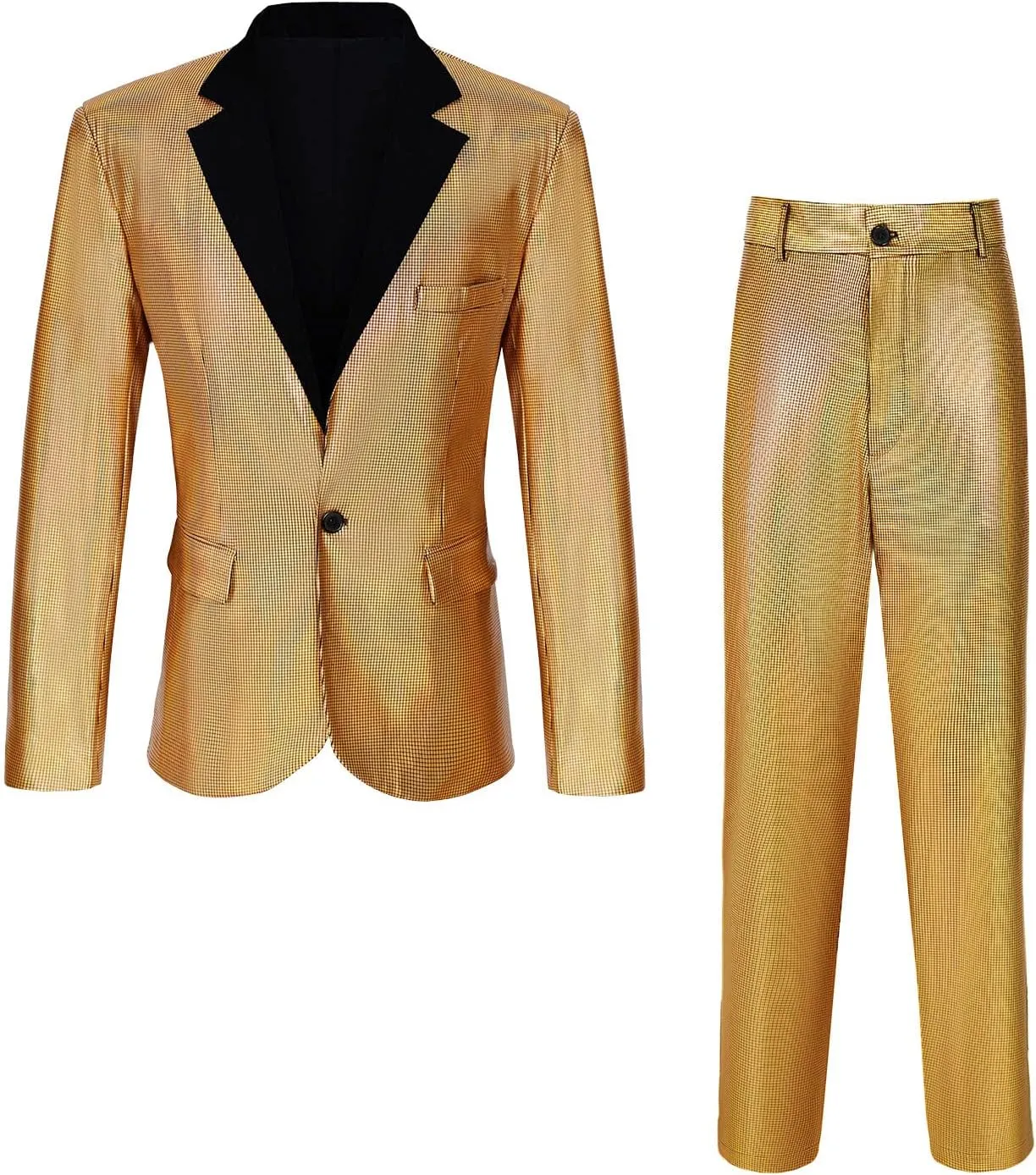 Men's 70s Outfit Disco Suit Shiny Party Outfit Sequin Costume