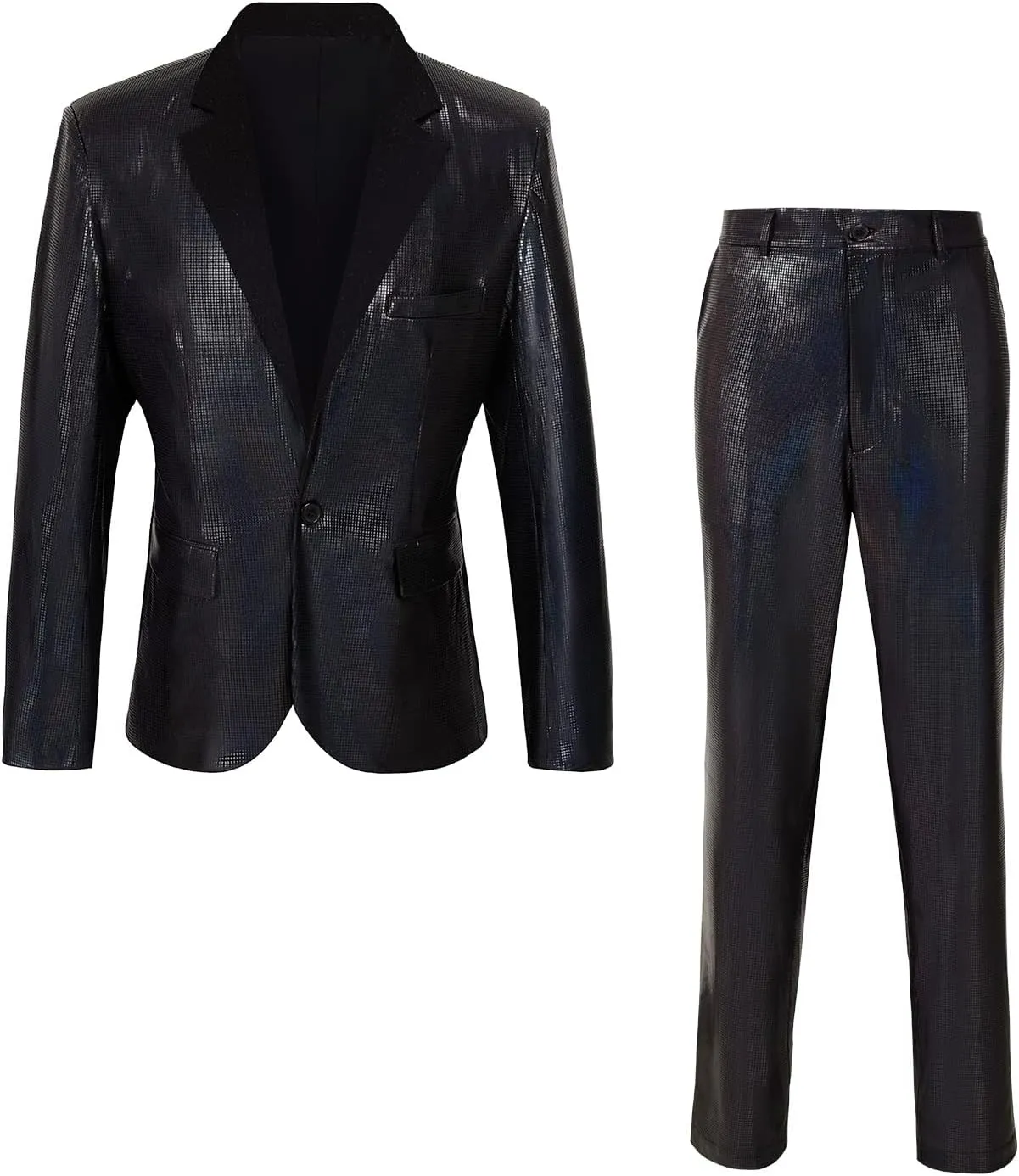 Men's 70s Outfit Disco Suit Shiny Party Outfit Sequin Costume