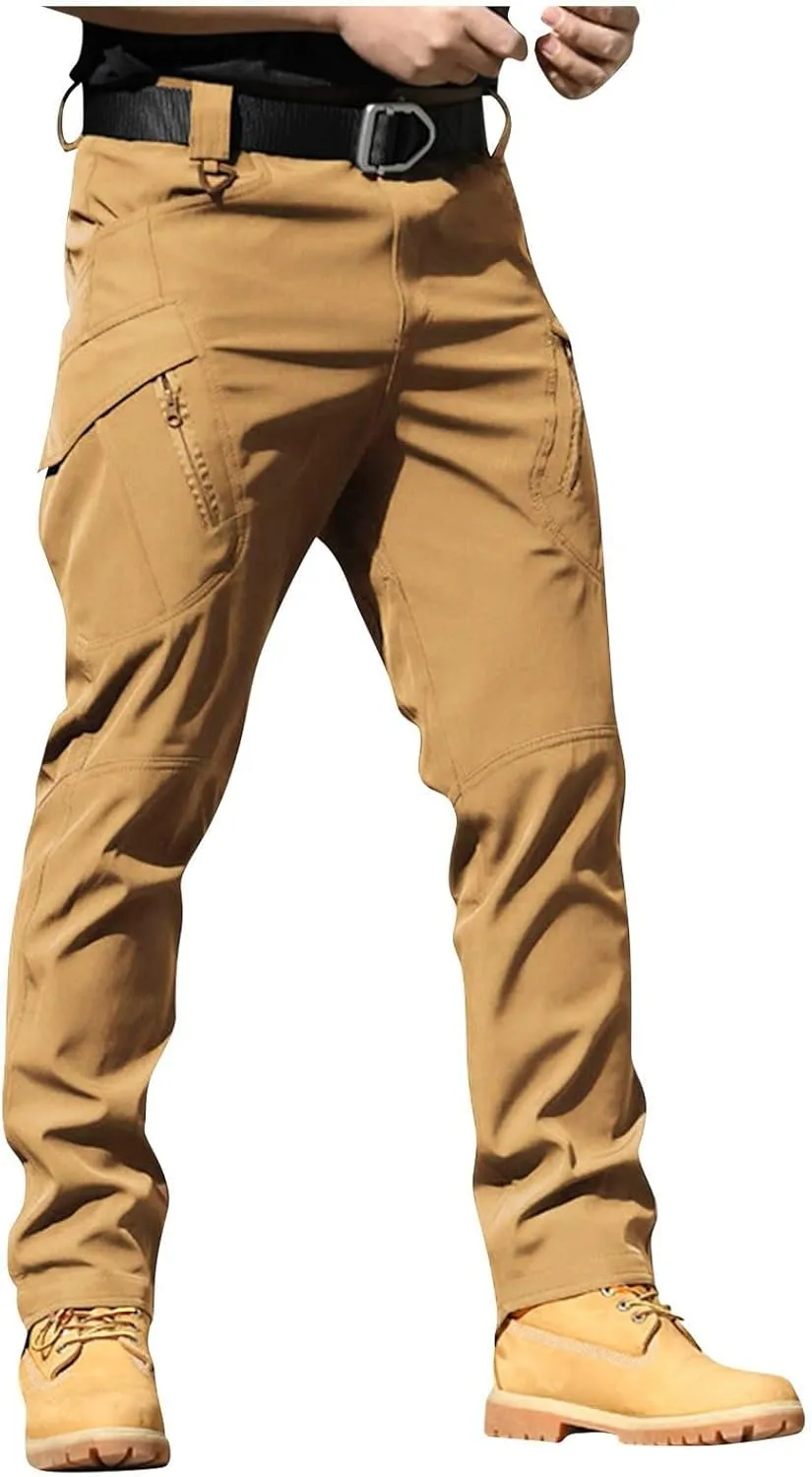 Mens Cargo Pants Classic Stretch Lightweight Hunting Work Pants Comfort Regular Resistant Travel Fishing Hiking Pants