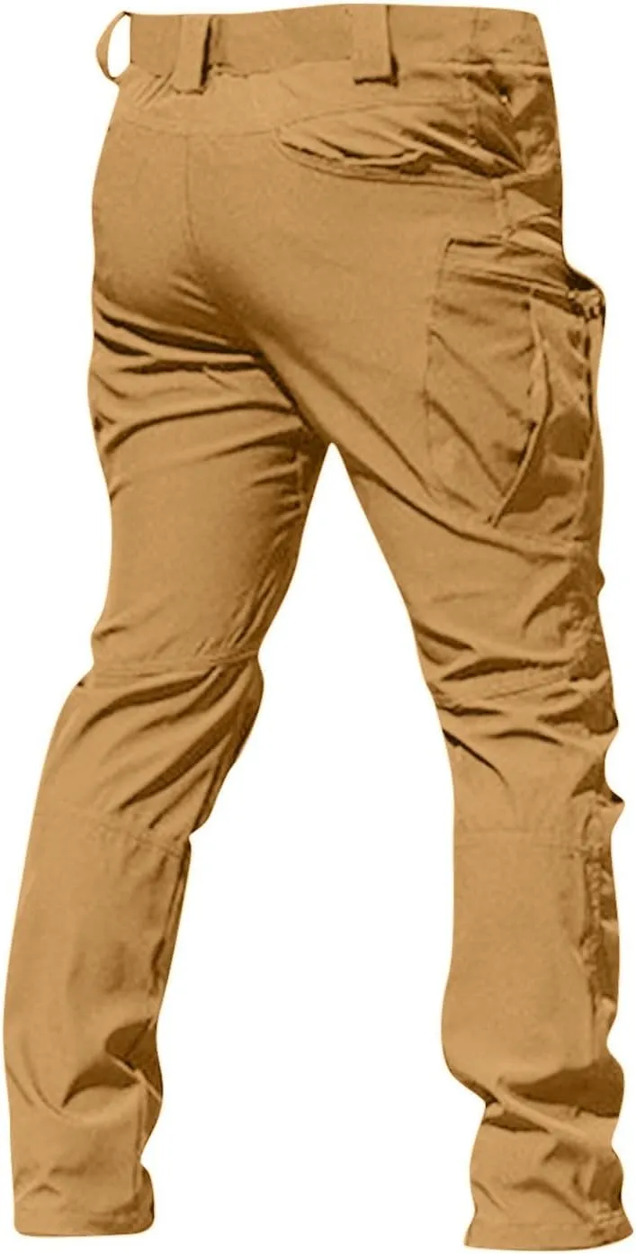 Mens Cargo Pants Classic Stretch Lightweight Hunting Work Pants Comfort Regular Resistant Travel Fishing Hiking Pants