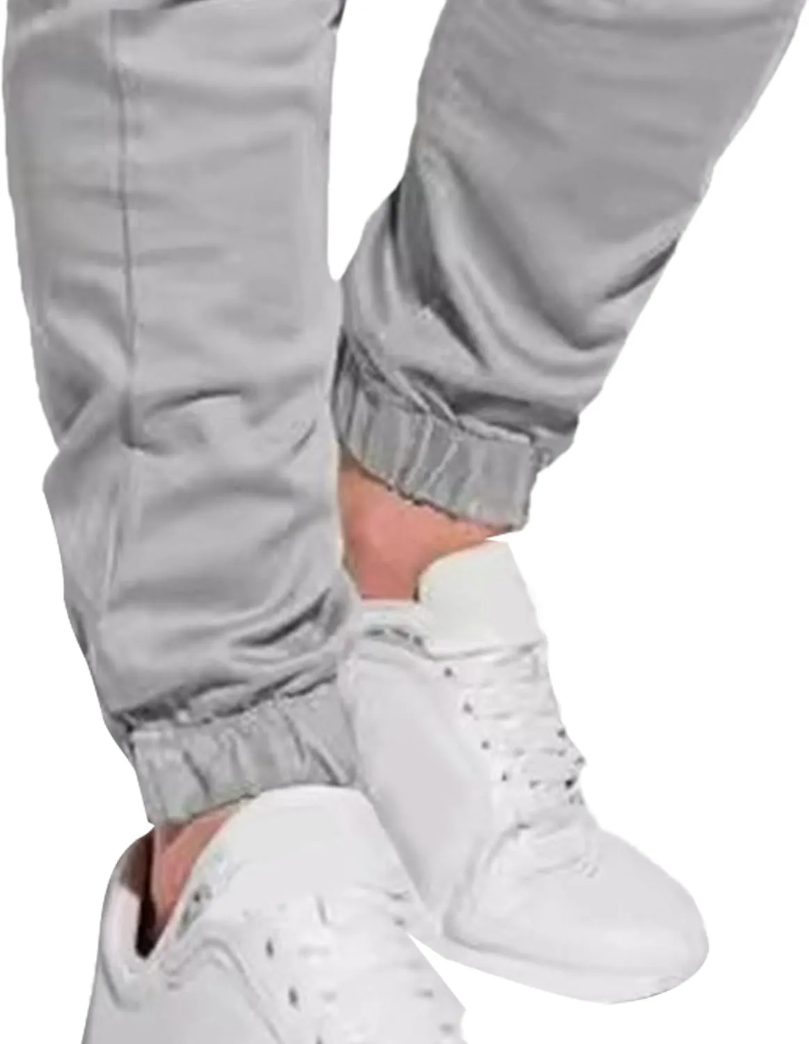 Men's Casual Classic Tactical Pants Slim Fit Soft Twill Pockets Jogger Comfort Hiking Cotton Sweatpants