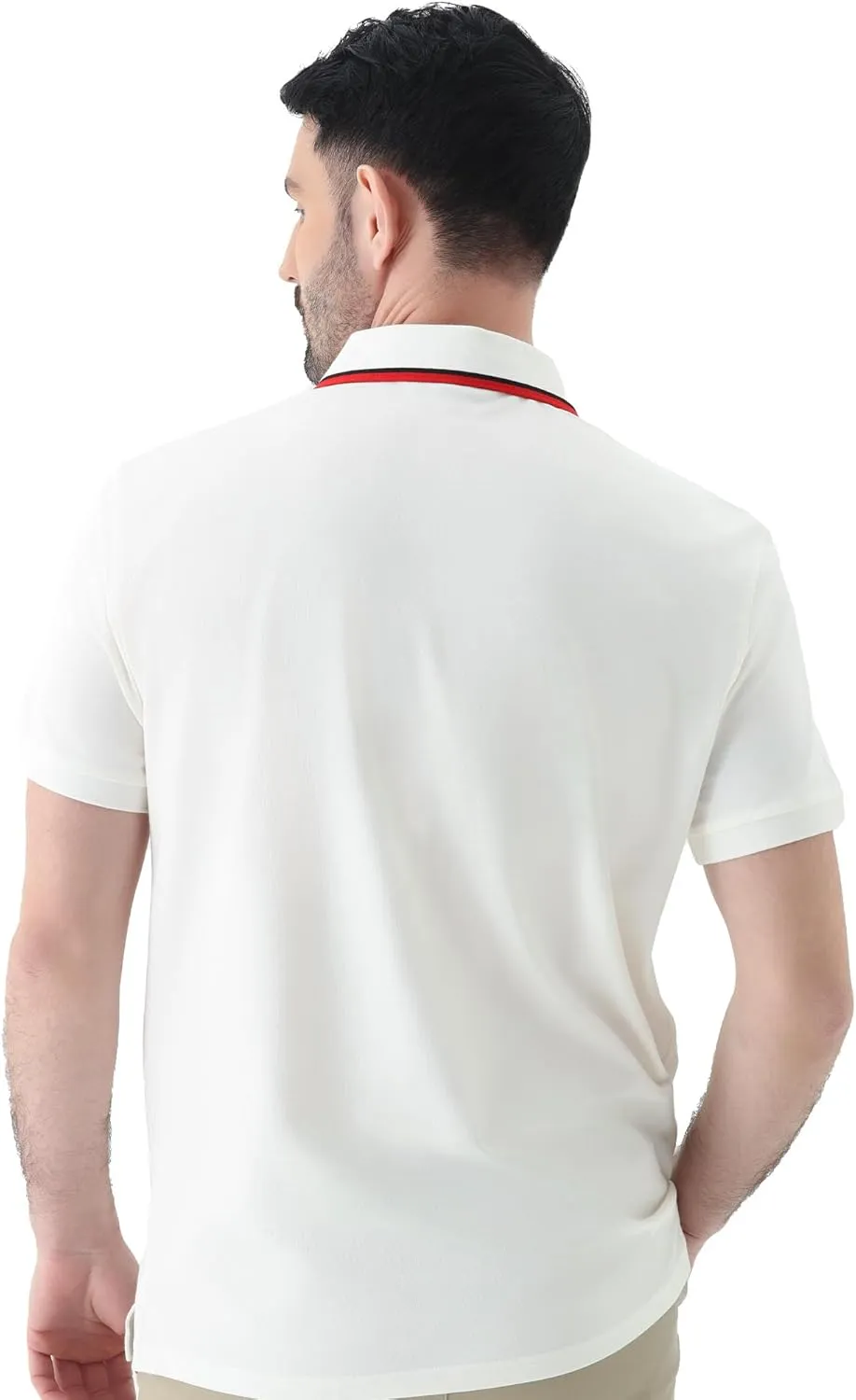 Men's Classic Button-Down Polo Shirt - Premium Cotton Pique Knit Business Casual Slim Fit
